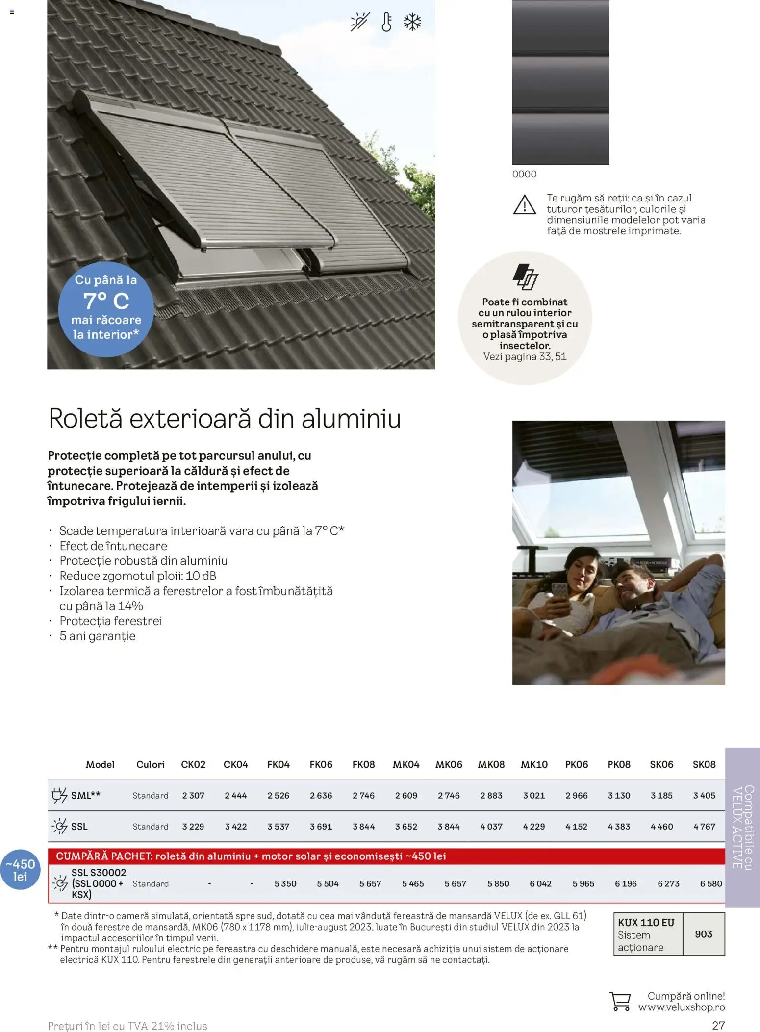 Noul catalog Velux – valabil de la 03.02.2026 | Pagină: 27 | Produse: Cameră, Fereastră