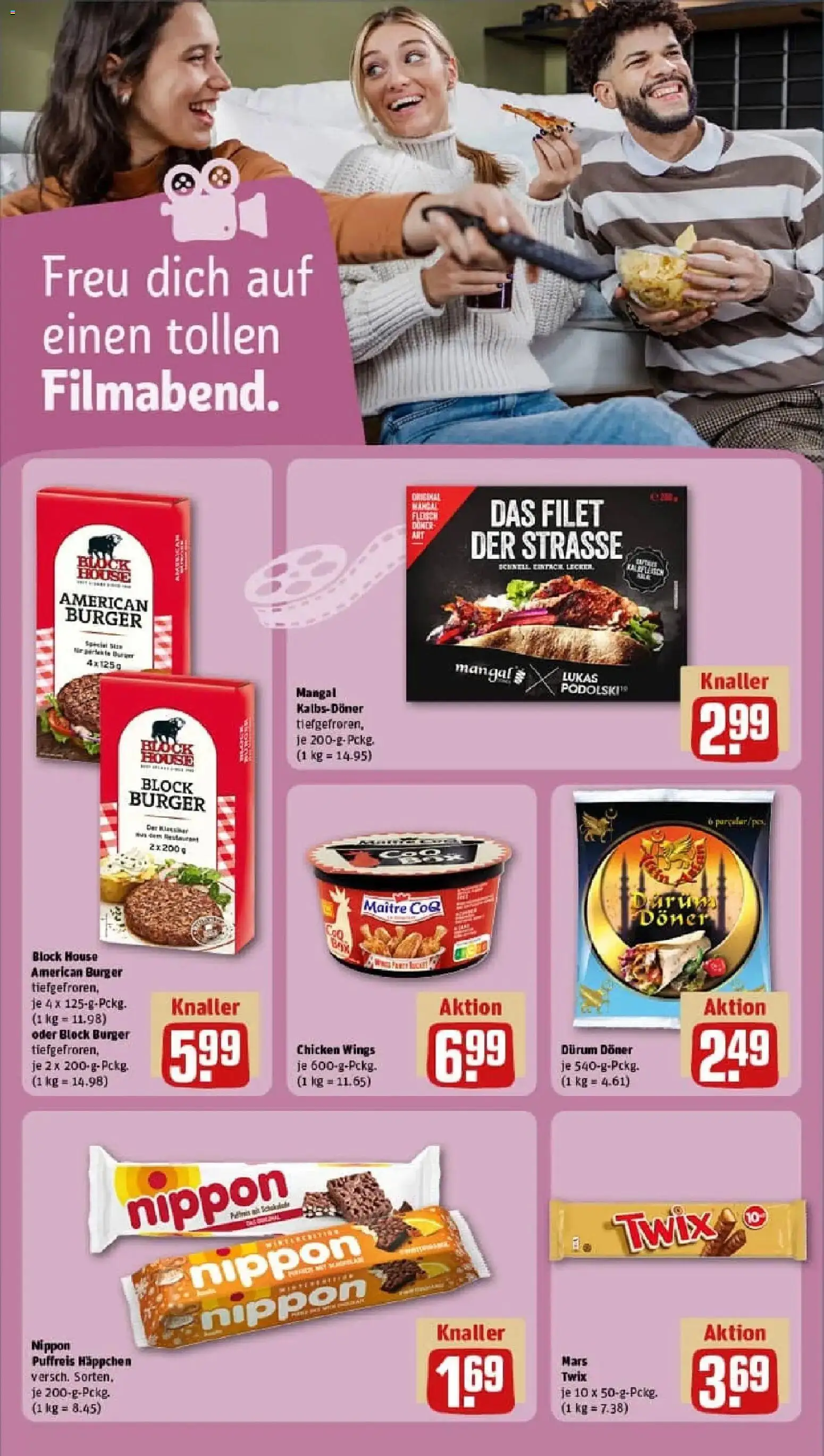 Rewe prospekt Köln / Neustadt-Süd	 – gültig ab 23.11.2025 | Seite: 14 | Produkte: Burger, Mars, Twix