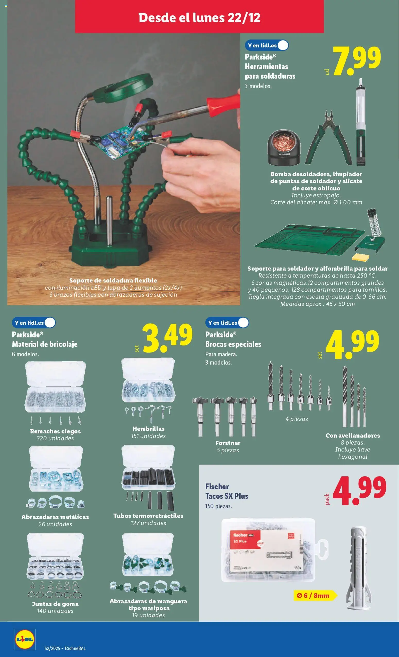 Lidl folleto de bazar │ válido desde el 22.12.2025 | Página: 12 | Productos: Alfombrilla, Manguera, Tacos, Galette de chaise