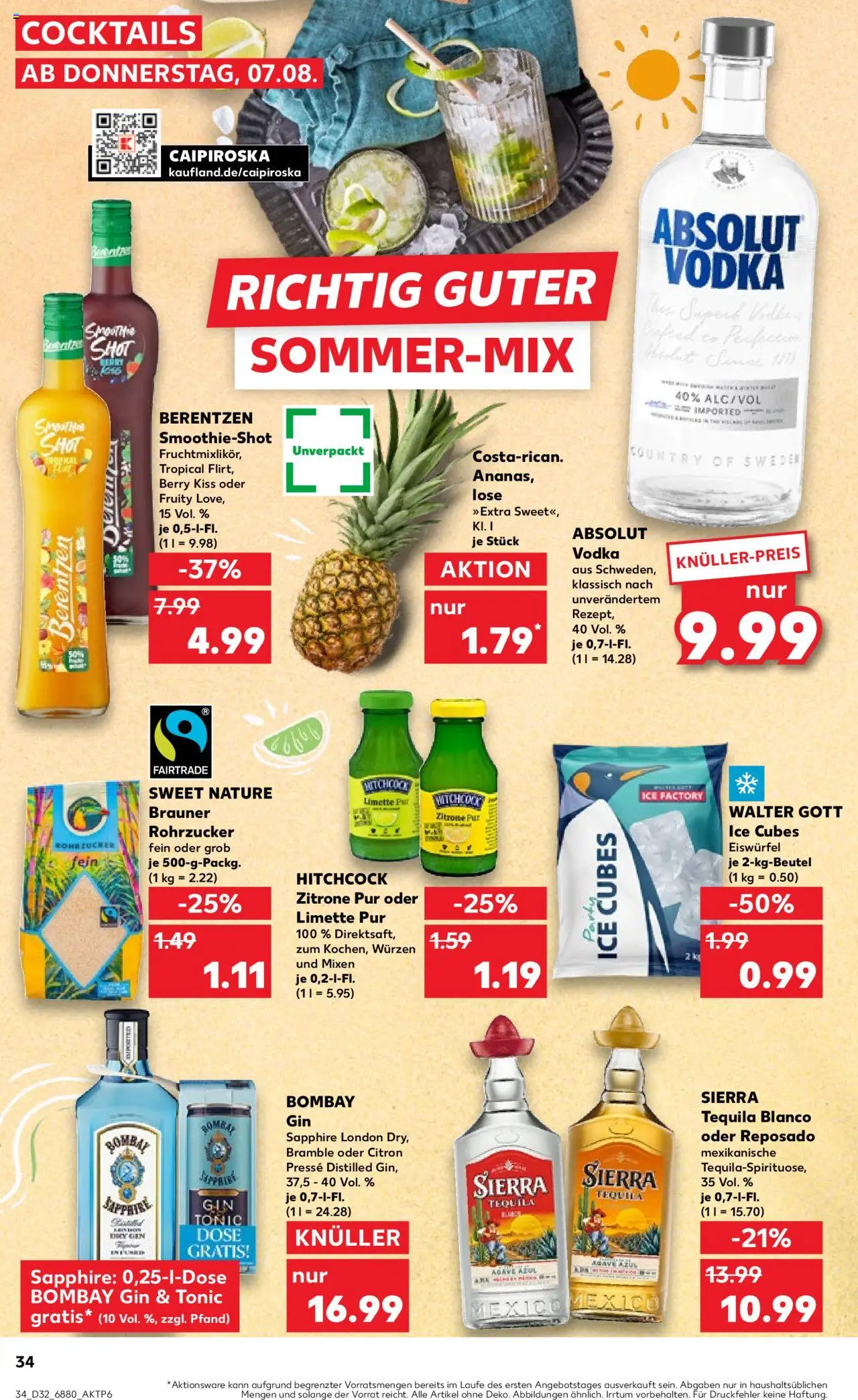 Kaufland prospekt Völklingen	 - gültig ab dem 07.08.2025 | Seite: 34 | Produkte: Presse, Tequila, Vodka, Berentzen