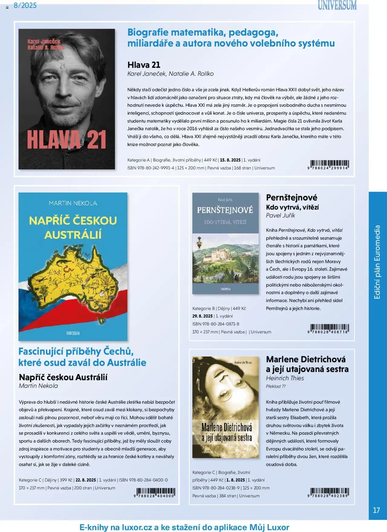 Luxor leták - srpen od 01.08.2025 | Strana: 17