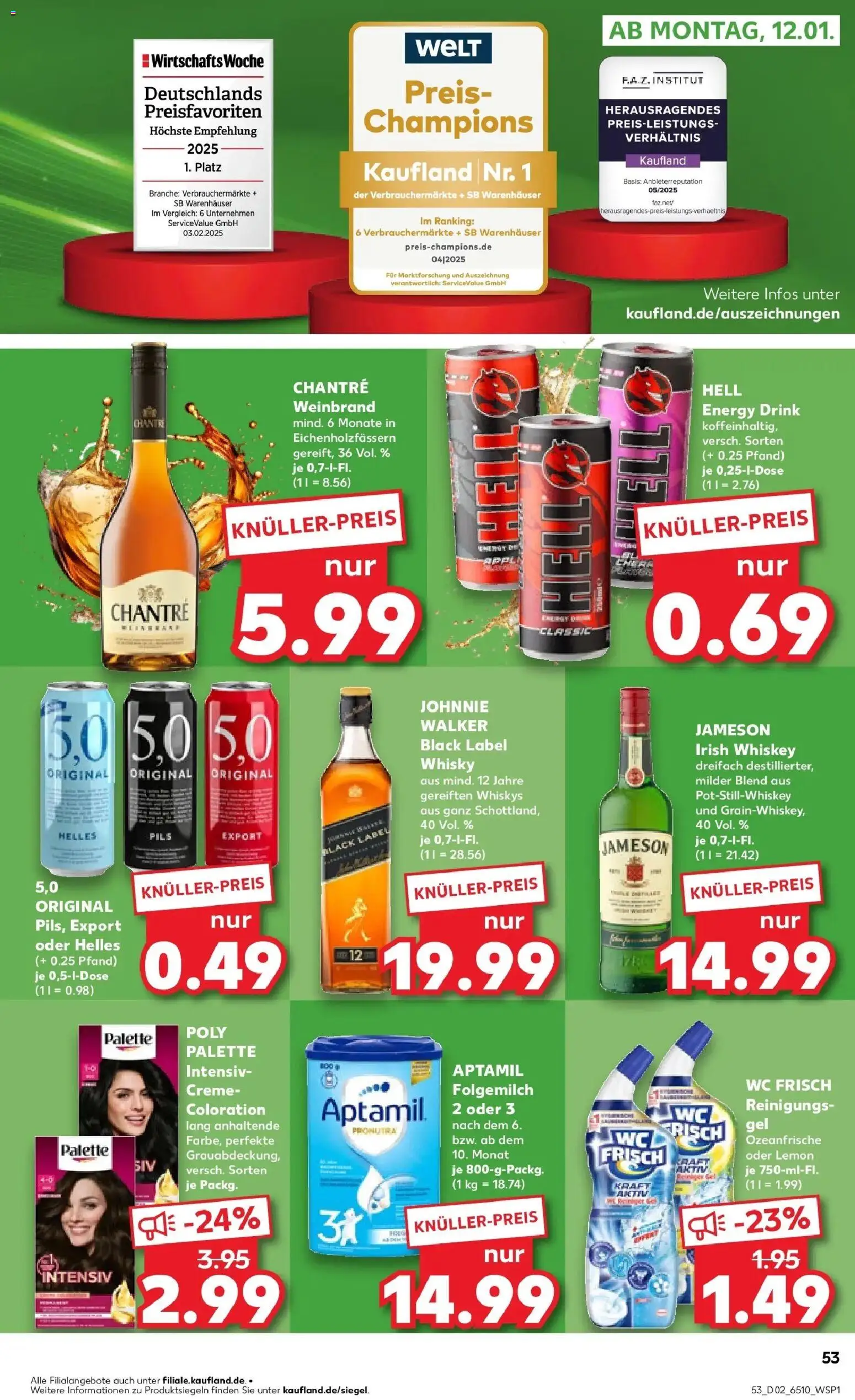 Kaufland prospekt Wesel	 – gültig ab 08.01.2026 | Seite: 53 | Produkte: Energy, Pils, Wc frisch, Whiskey