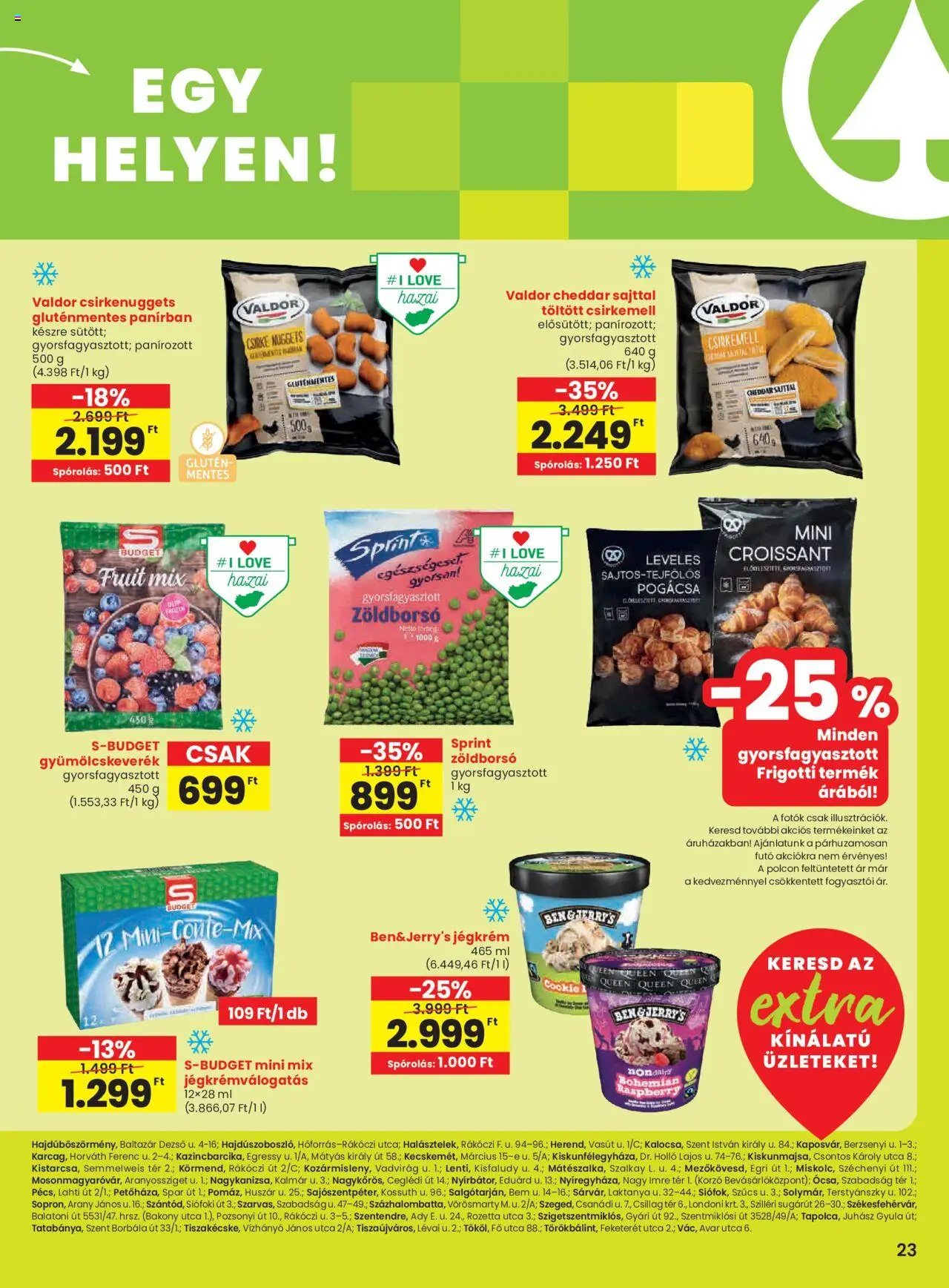 Spar akciós ujság - amely érvényes a következő dátumtól: 28.08.2025 | Oldal: 4 | Termékek: Croissant, Nuggets, Jégkrém, Csirkemell