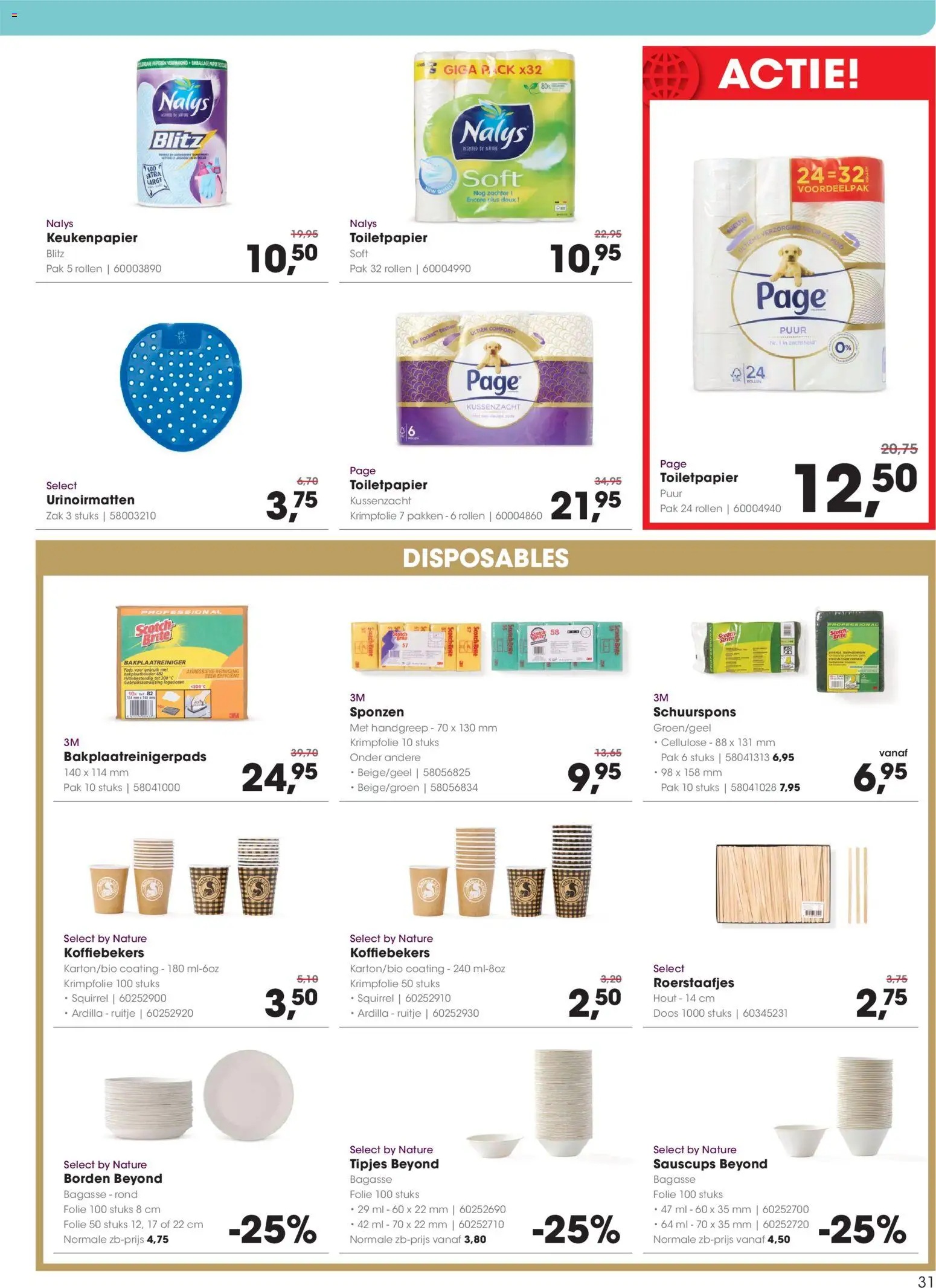 {H1} | Pagina: 31 | Producten: Keukenpapier, Zak, Toiletpapier