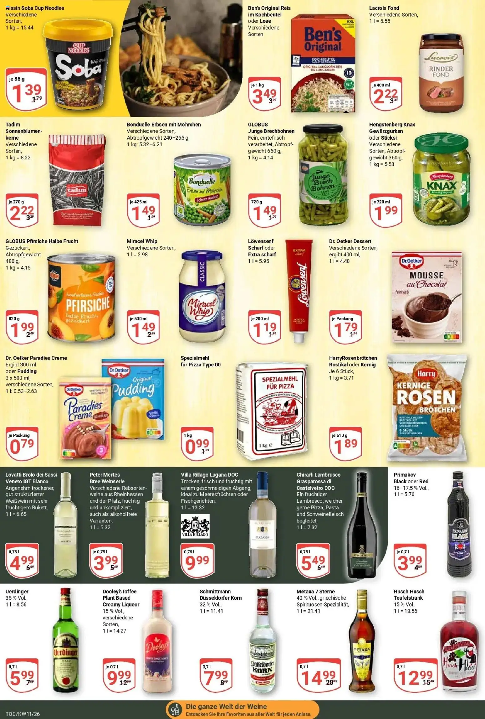 Globus prospekt Tönisvorst	 – gültig ab 09.03.2026 | Seite: 17 | Produkte: Weißwein, Miracel whip, Pudding, Creme