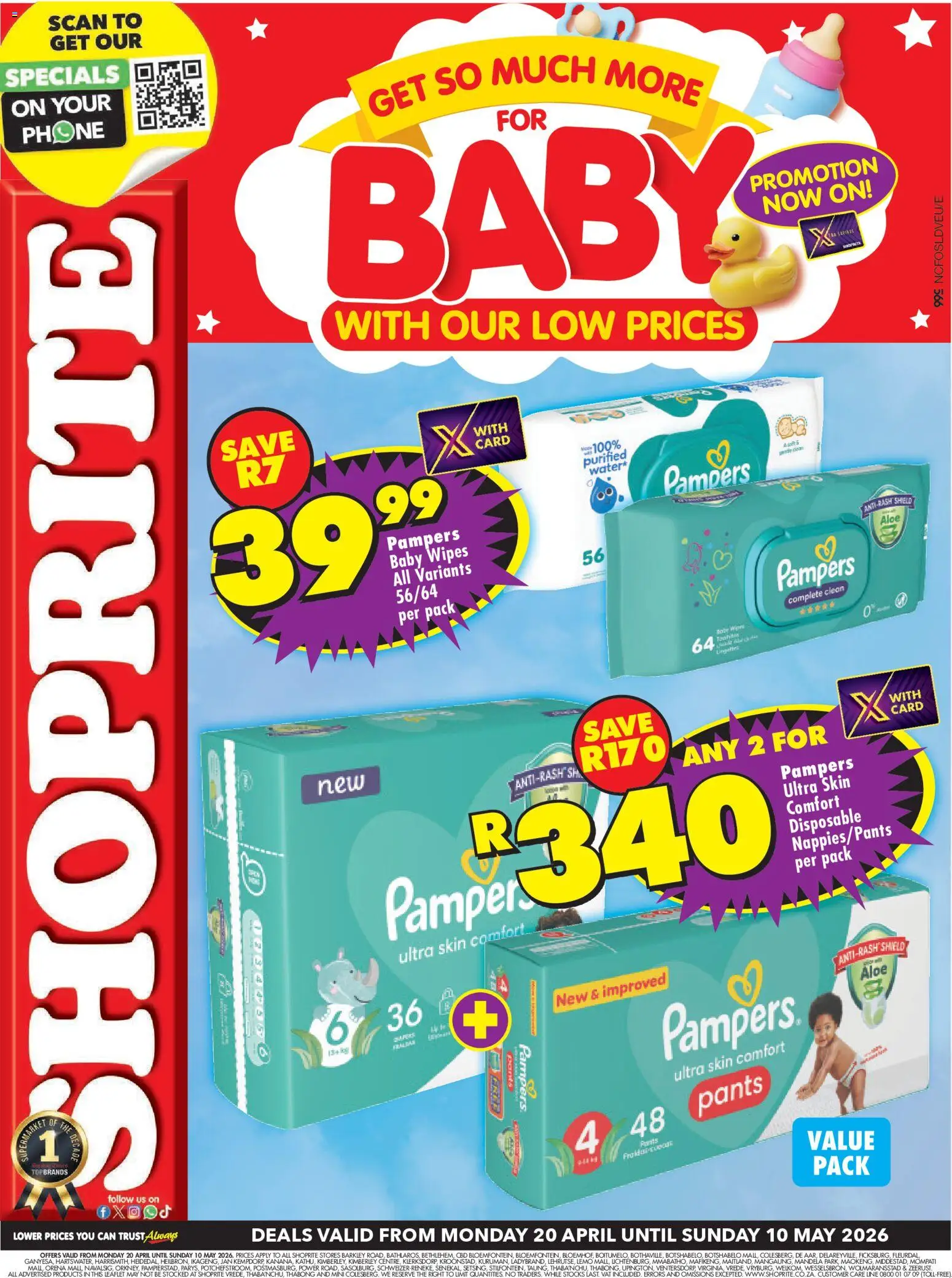 New Shoprite catalogue – valid from 20.04.2026 | Page: 1 | Products: Pants, Phone