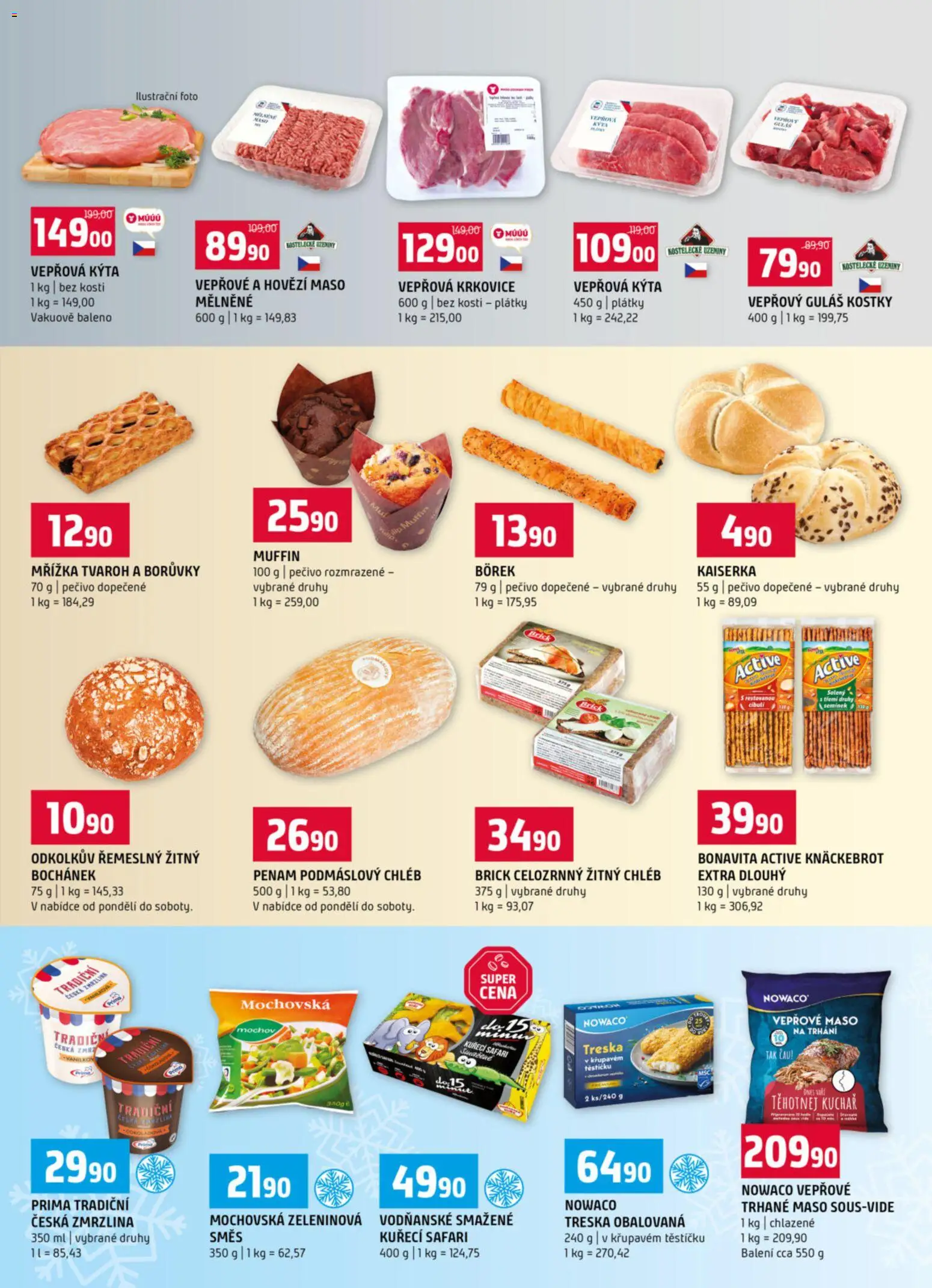 Terno leták - Olomouc od 07.01.2026 | Strana: 3 | Produkty: Hovězí, Chléb, Trhané maso, Knäckebrot