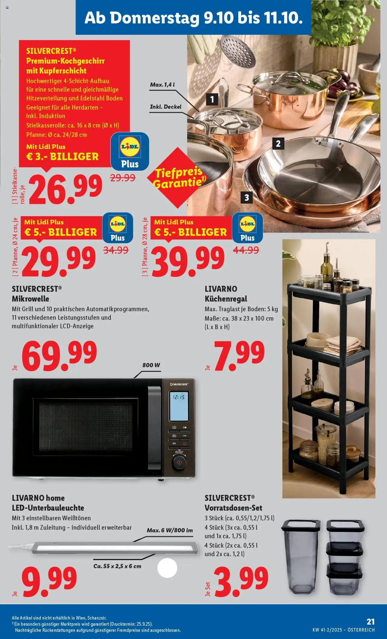 Lidl - Altenmarkt im Pongau, St. Johann im Pongau, Zell am See gültig ab 09.10.2025 | Seite: 25 | Produkte: Mikrowelle, Grill