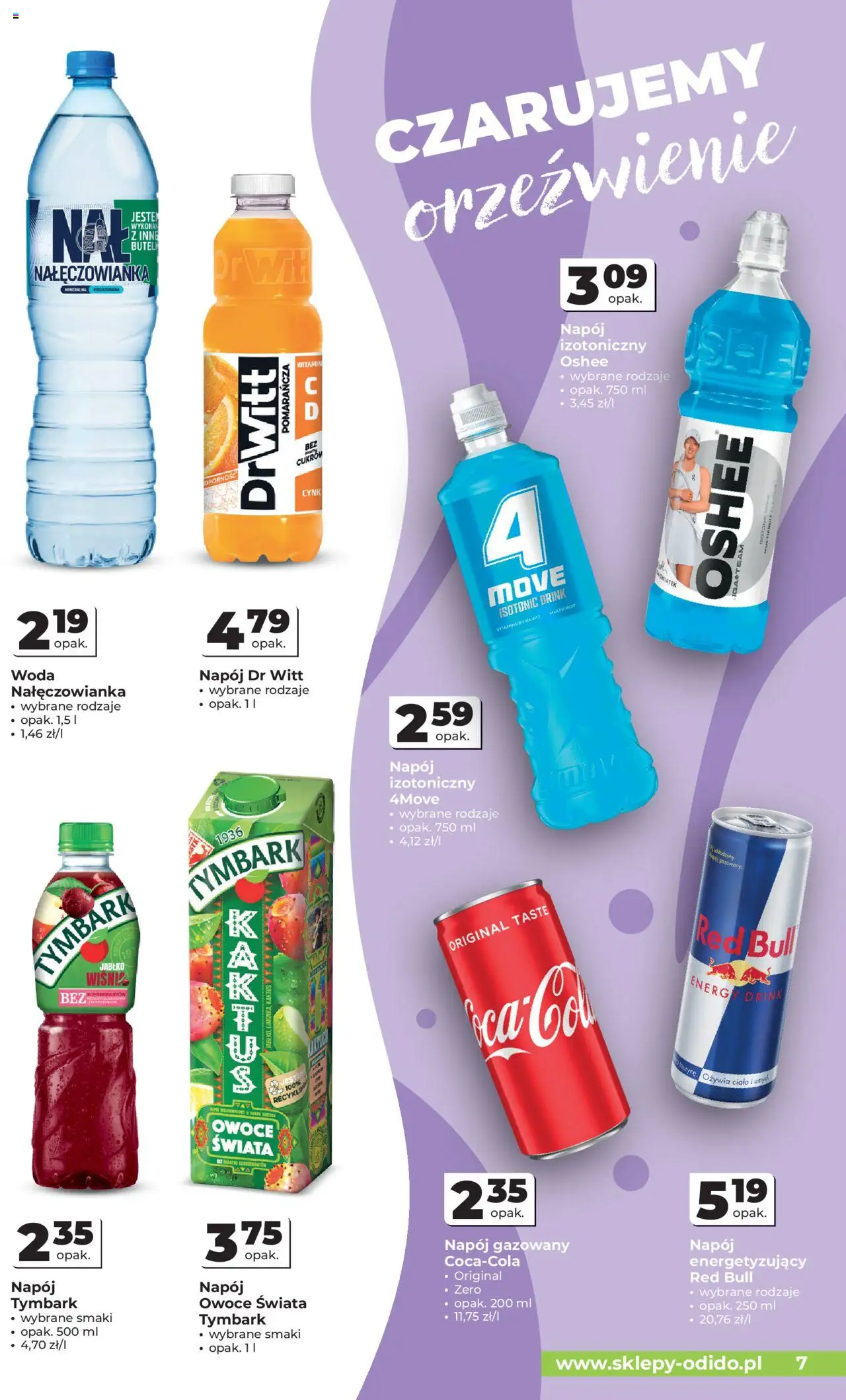 Odido Gazetka od 15.10.2025 | Strona: 7 | Produkty: Red bull, Woda, Owoce