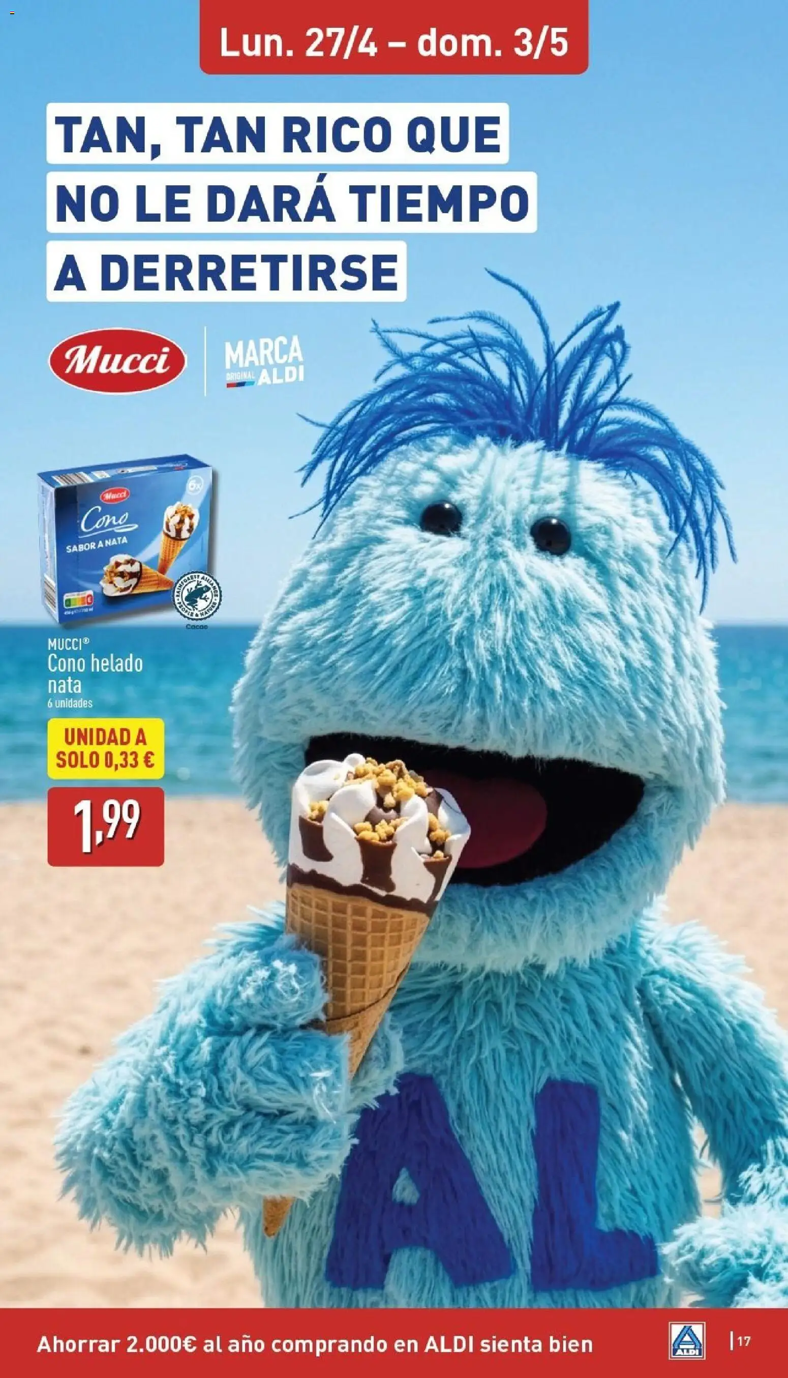 Aldi folleto Canarias │ válido desde el 27.04.2026 | Página: 17 | Productos: Helado, Φρυγανιές σικάλεως