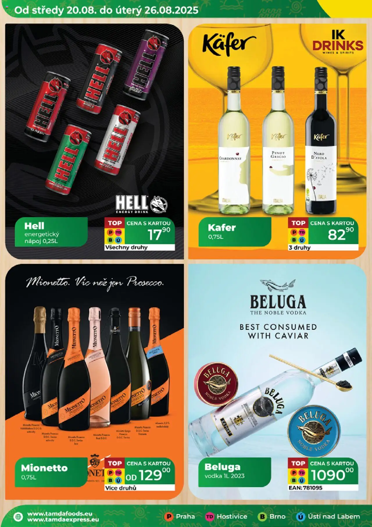 Tamda Foods leták od 20.08.2025 | Strana: 24 | Produkty: Mionetto, Vodka, Nero d'Avola, Energy drink
