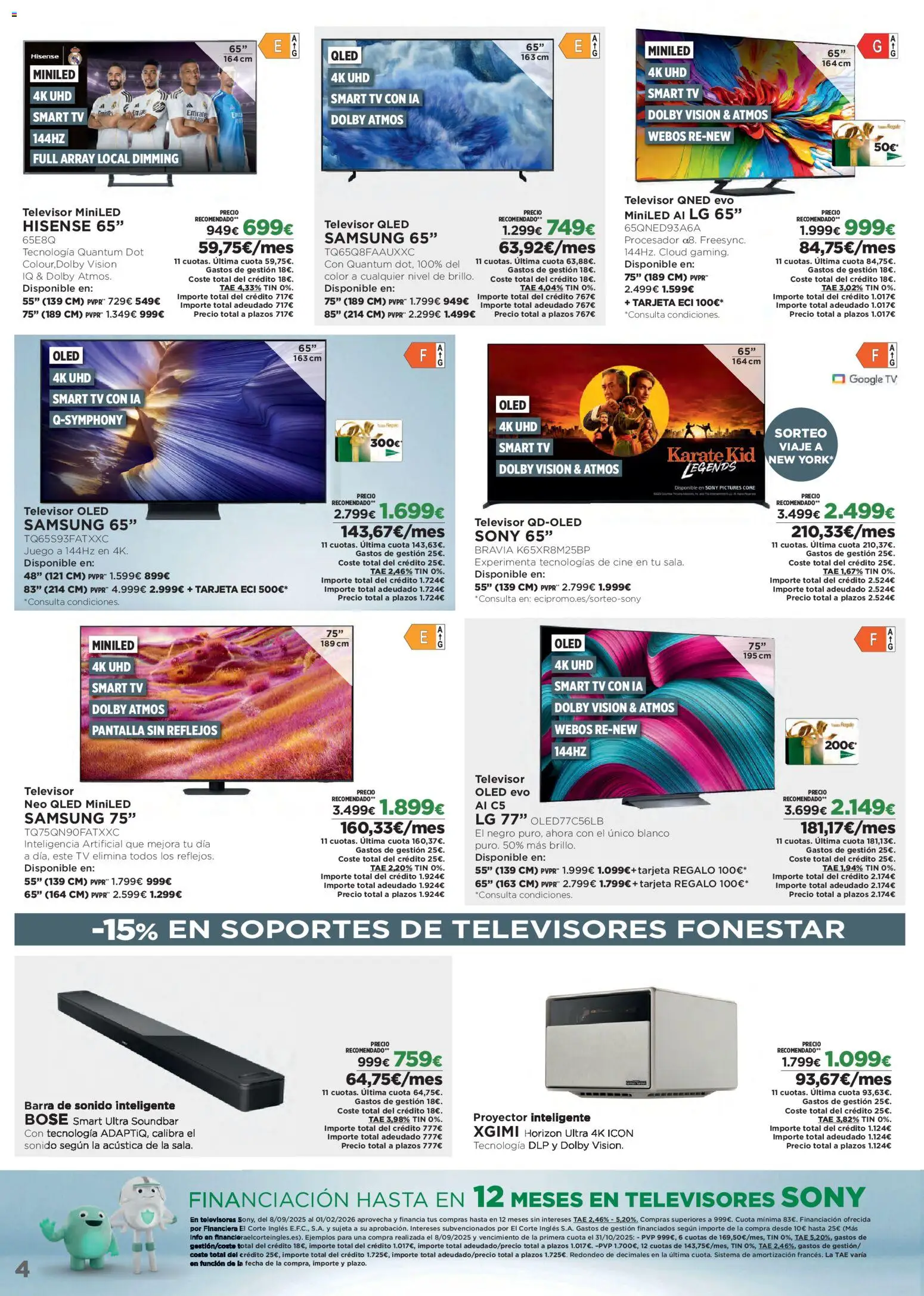 El Corte Inglés ofertas │ válido desde el 27.10.2025 | Página: 4 | Productos: Καλαμάρι, Televisor