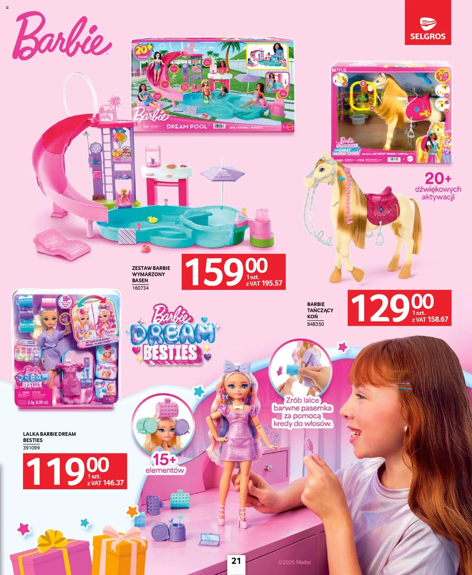 Selgros cash&carry Gazetka - Zabawki od 20.11.2025 | Strona: 21 | Produkty: Lalka, Barbie, Basen