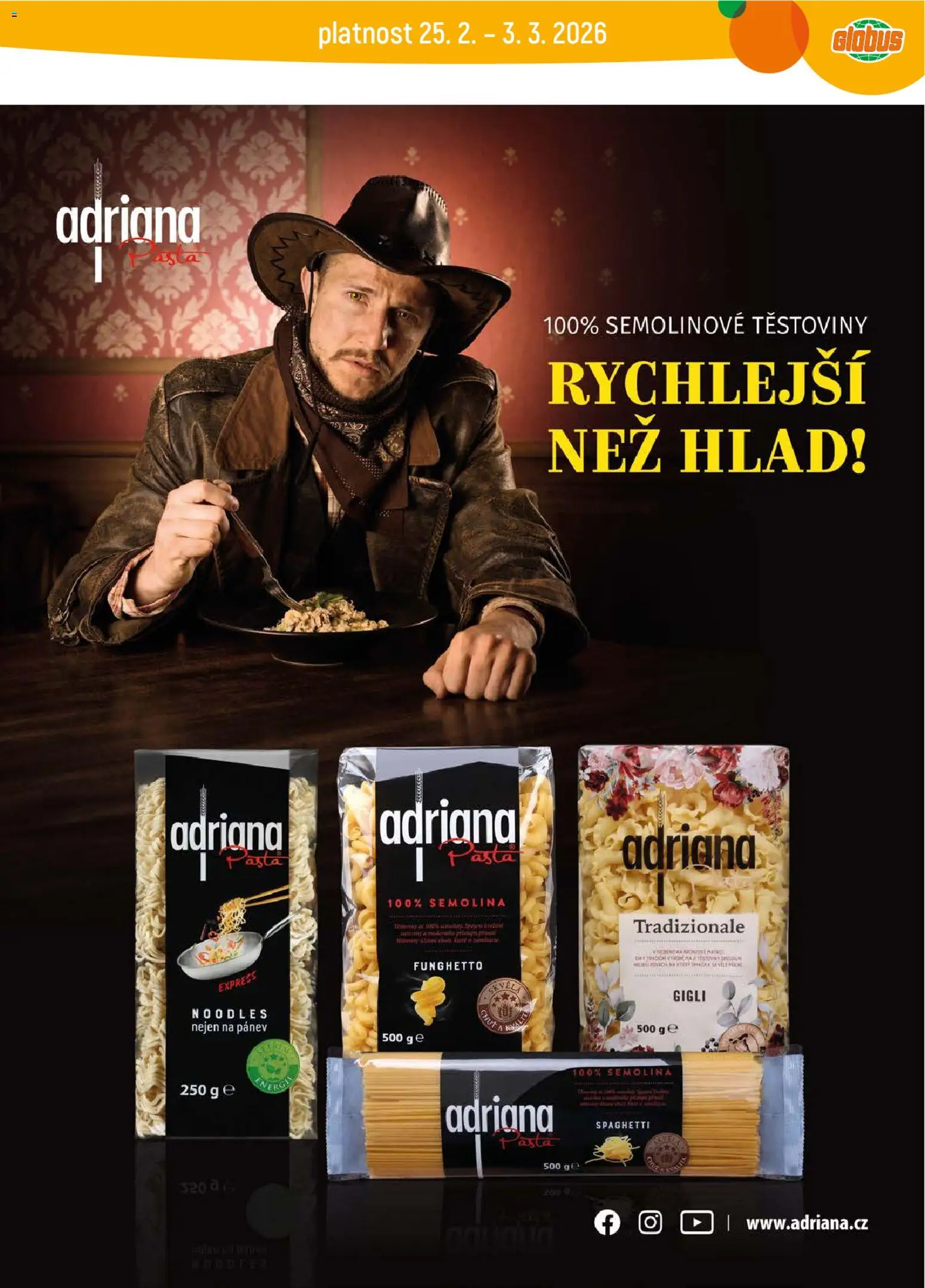 Globus leták od 25.02.2026 | Strana: 23 | Produkty: Globus, Pánev, Těstoviny, Semolina