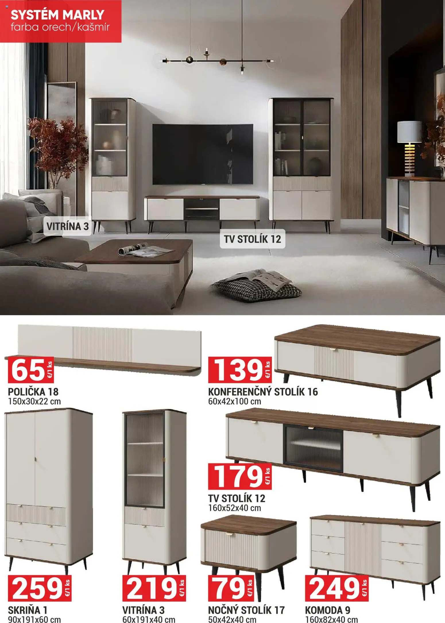 Nové Merkury Market akcie – leták je platný od 01.03.2026 | Strana: 6 | Produkty: Tv, Tv stolik, Skriňa, Nočný stolík
