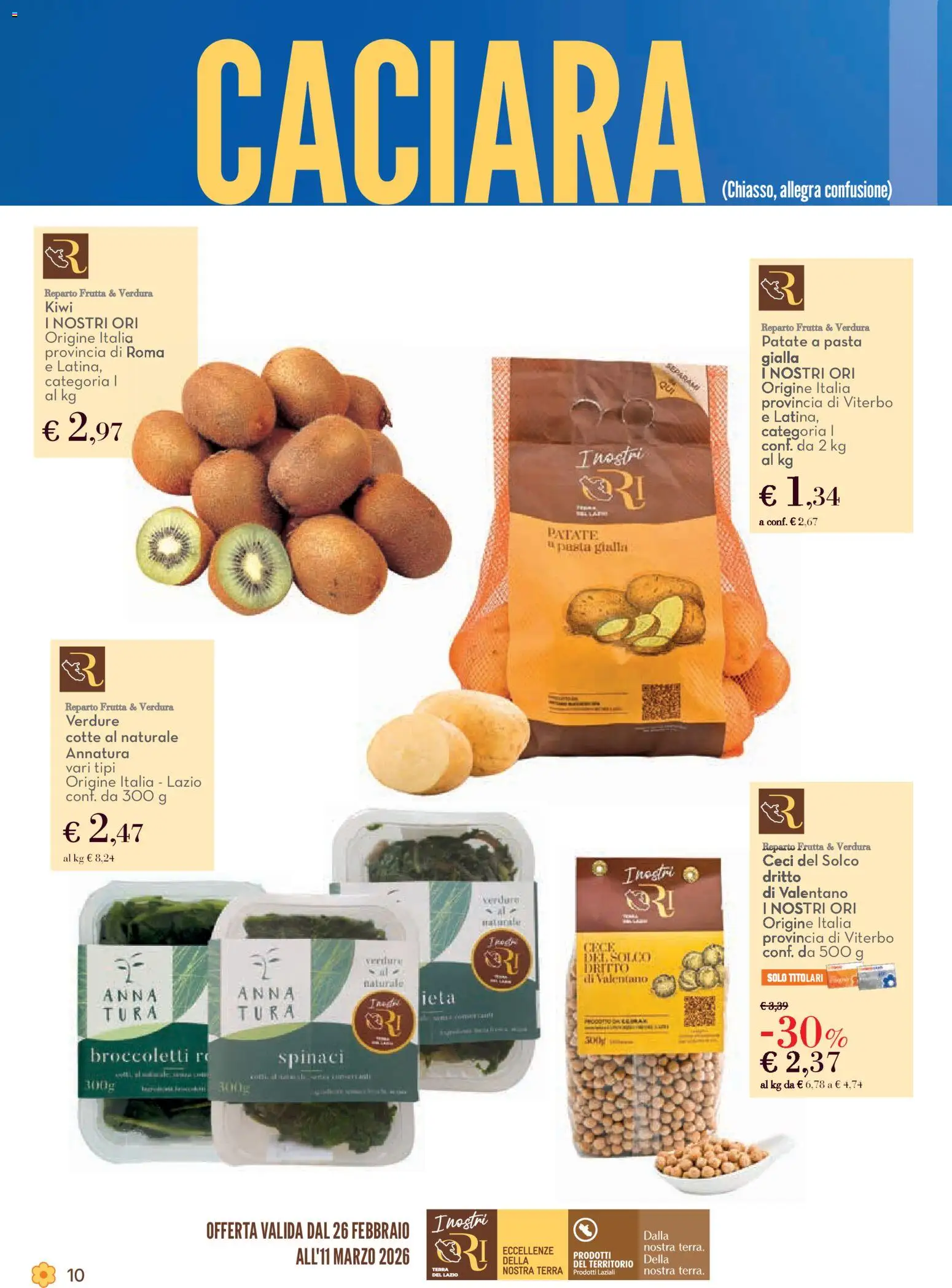 Volantino Conad del 26.02.2026 | Pagina: 10 | Prodotti: Patate, Pasta, Broccoletti, Broccoli