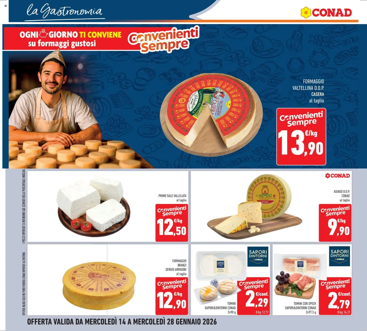 Volantino Conad del 14.01.2026 | Pagina: 24 | Prodotti: Speck, Sale, Formaggio