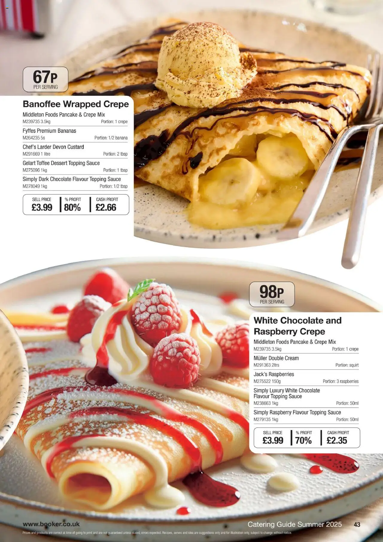  | Page: 43 | Products: Sauce, Luges, Cream, Raspberry