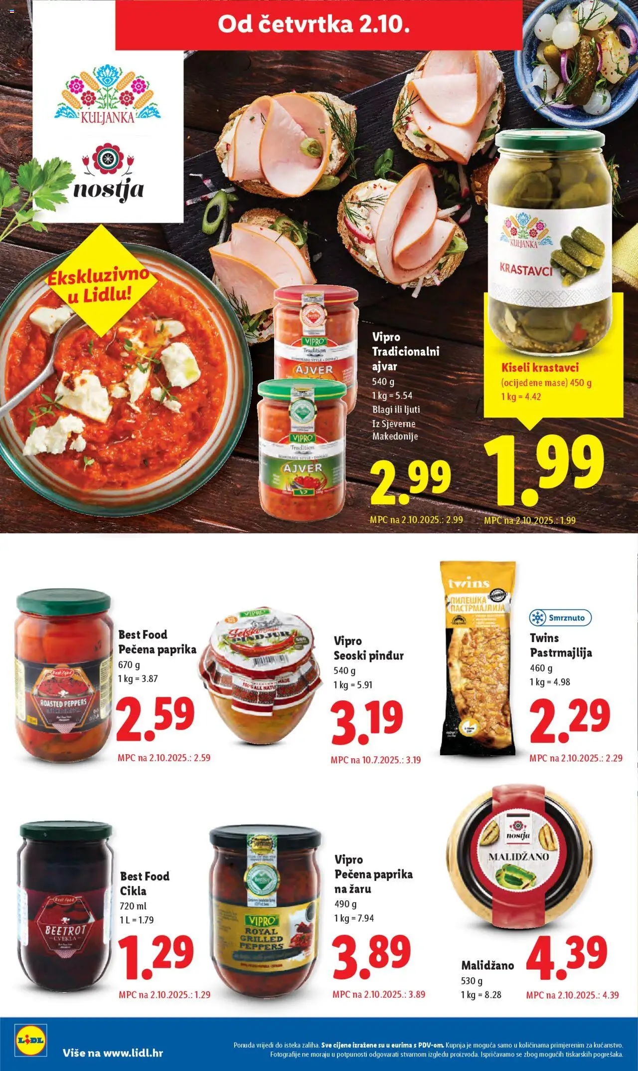 Lidl katalog | vrijedi od 29.09.2025 | Stranica: 70 | Proizvodi: Ajvar, Cikla, Kiseli krastavci, Pinđur