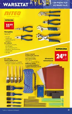 Pogląd oferty "Biedronka gazetka - Hity i inspiracje" - ważna od 29.12.2025 | Strona: 43 | Produkty: Pędzel, Szlifierka