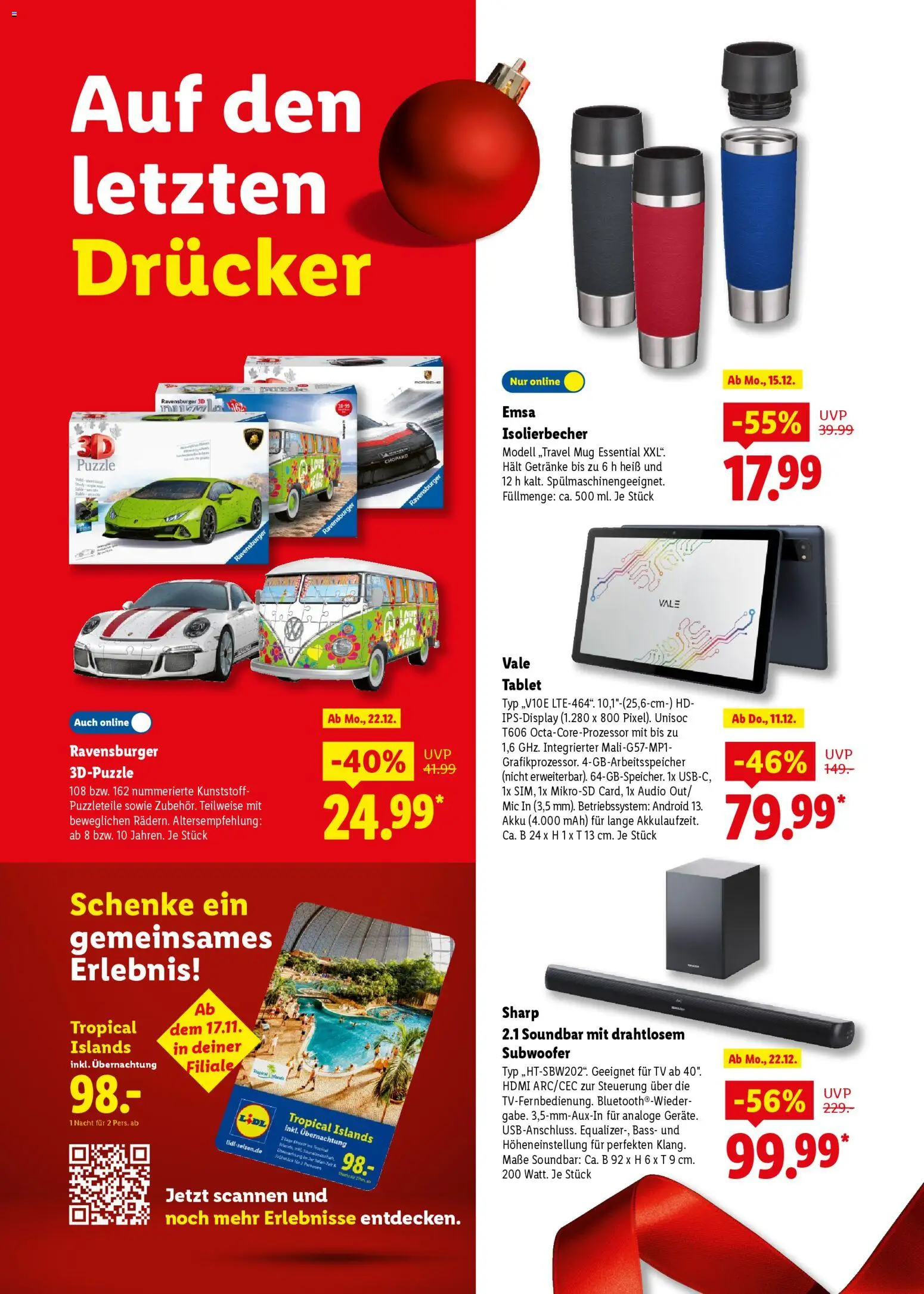 Lidl - Prospekt – gültig ab 31.10.2025 | Seite: 50 | Produkte: Soundbar, Tablet, TV, Audio
