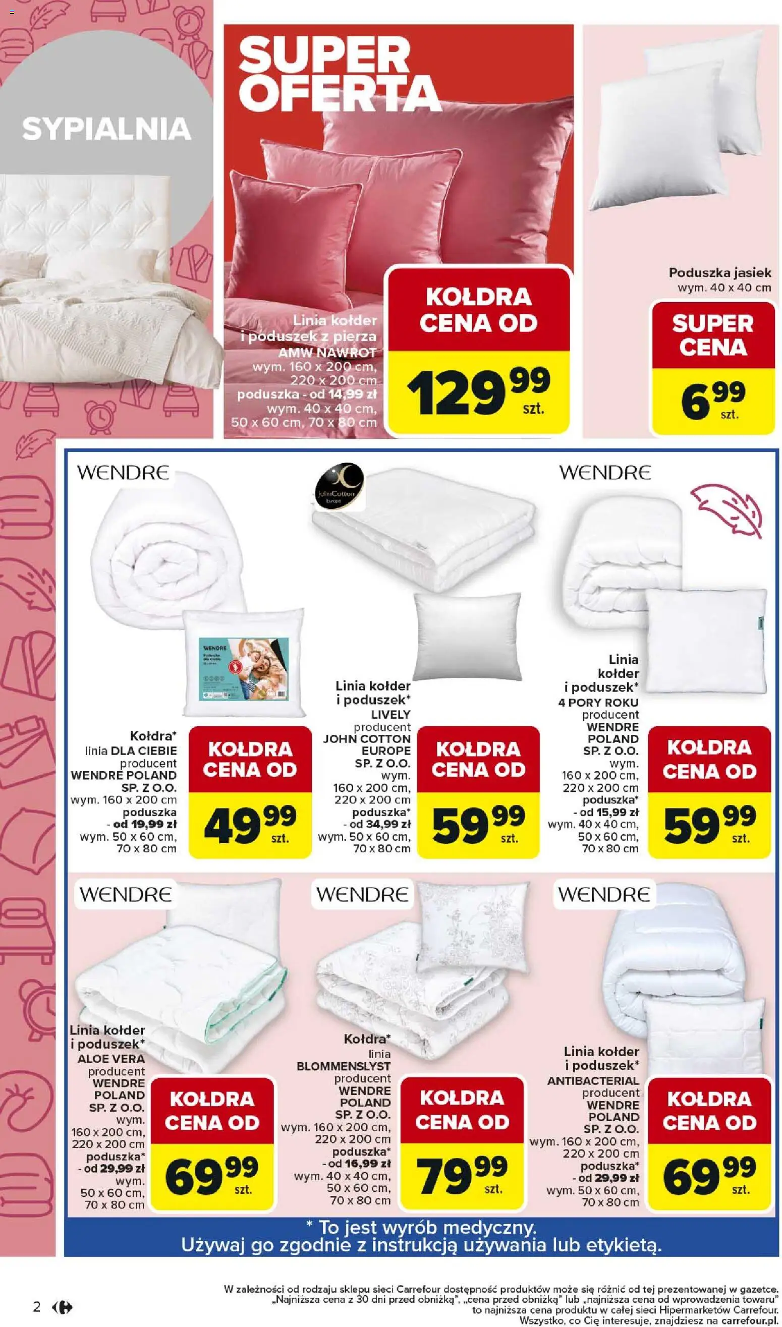 Carrefour gazetka - Łap super okazje od 02.03.2026 | Strona: 2 | Produkty: Poduszka, Kołdra