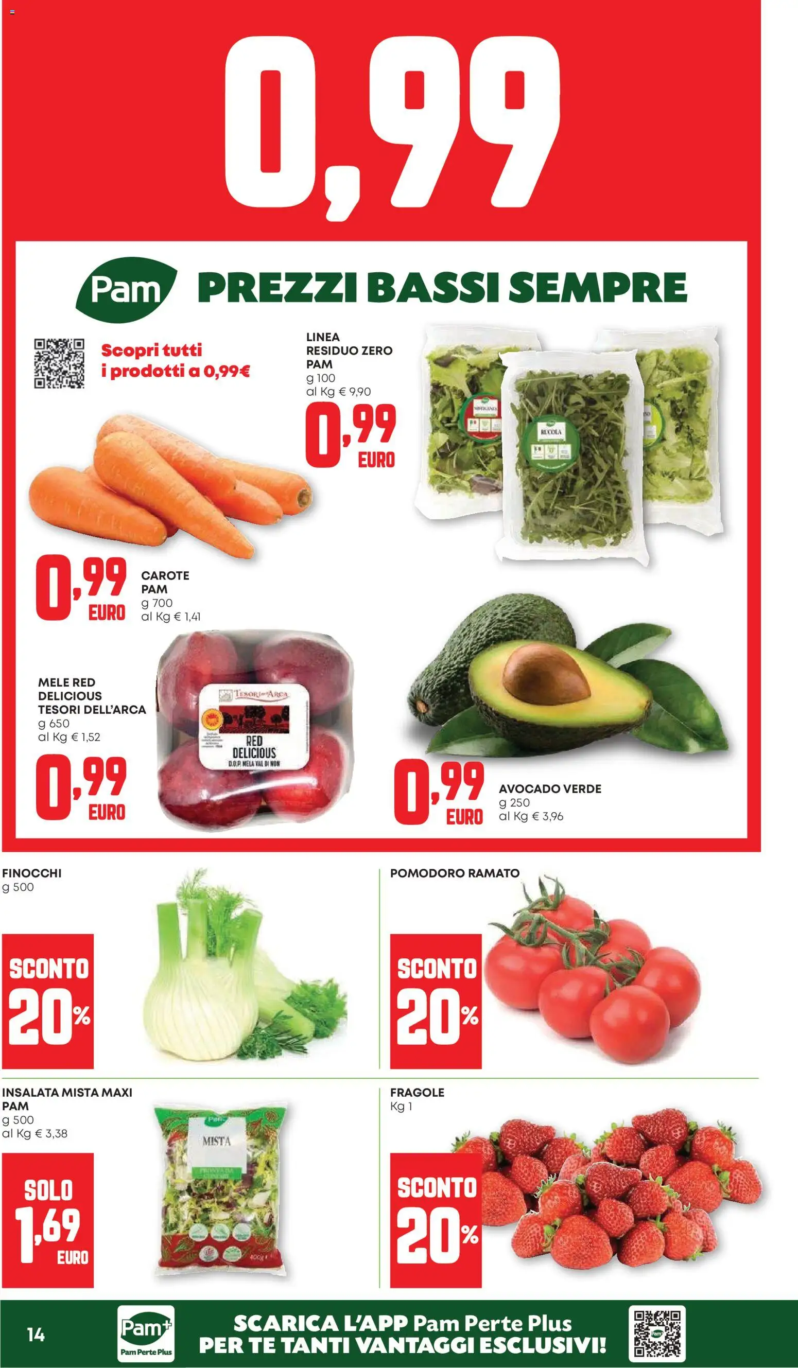 Volantino PAM del 07.04.2026 | Pagina: 14 | Prodotti: Tè, Insalata, Avocado, Pomodoro