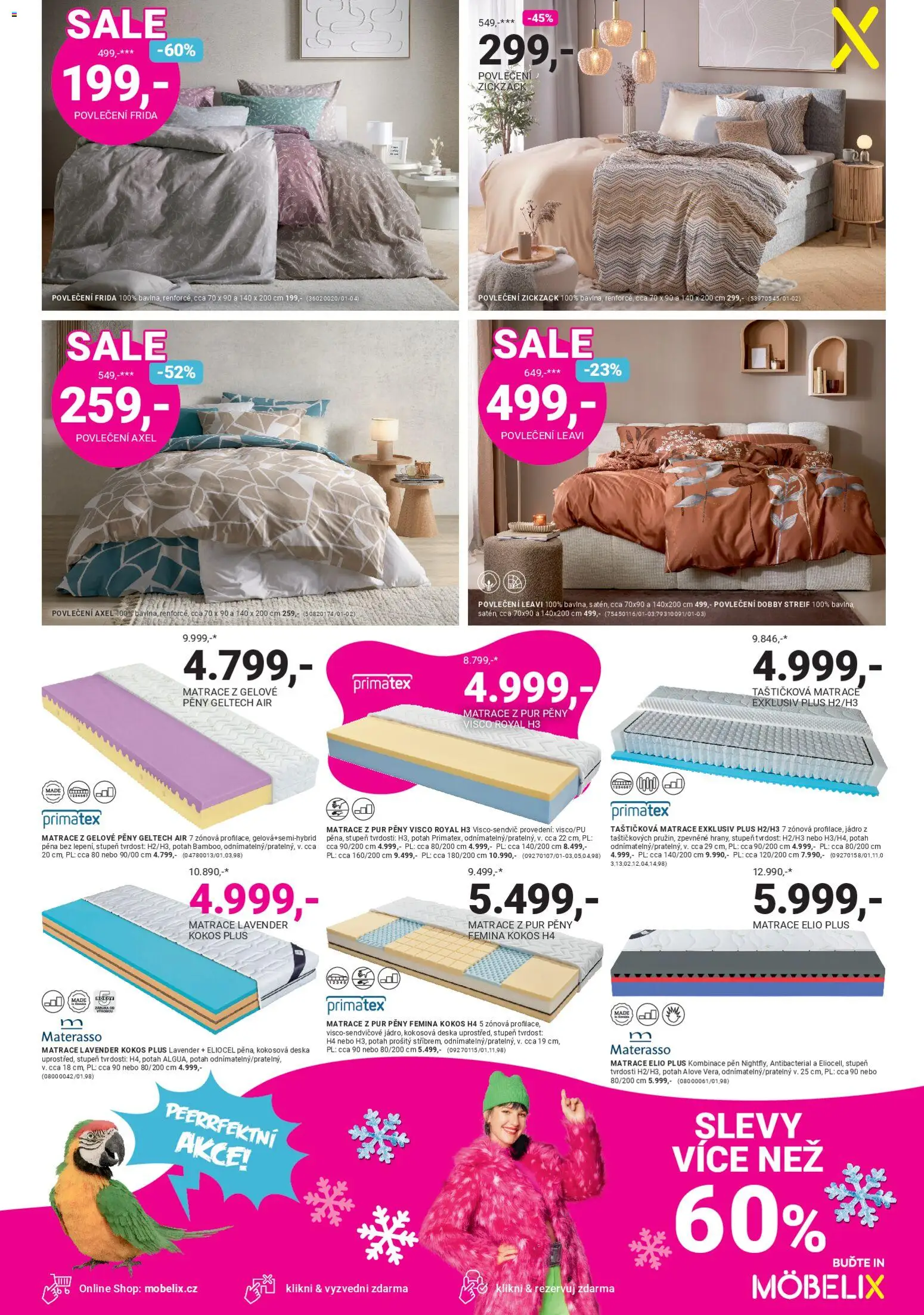 Möbelix leták od 29.12.2025 | Strana: 5 | Produkty: Povlečení, Matrace, Kokos