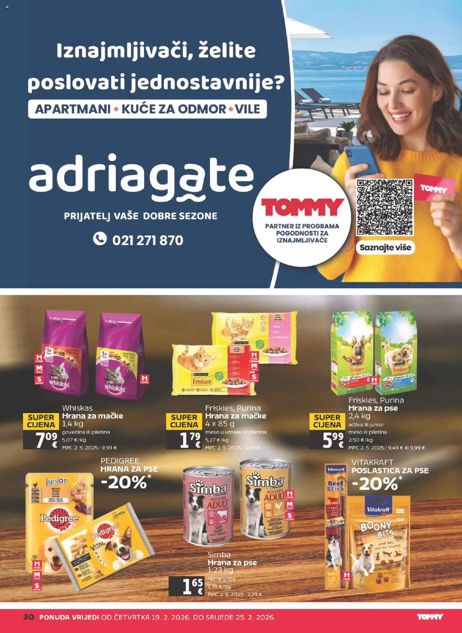Tommy katalog | vrijedi od 19.02.2026 | Stranica: 30 | Proizvodi: Meso, Hrana za pse, Govedina, Hrana za mačke