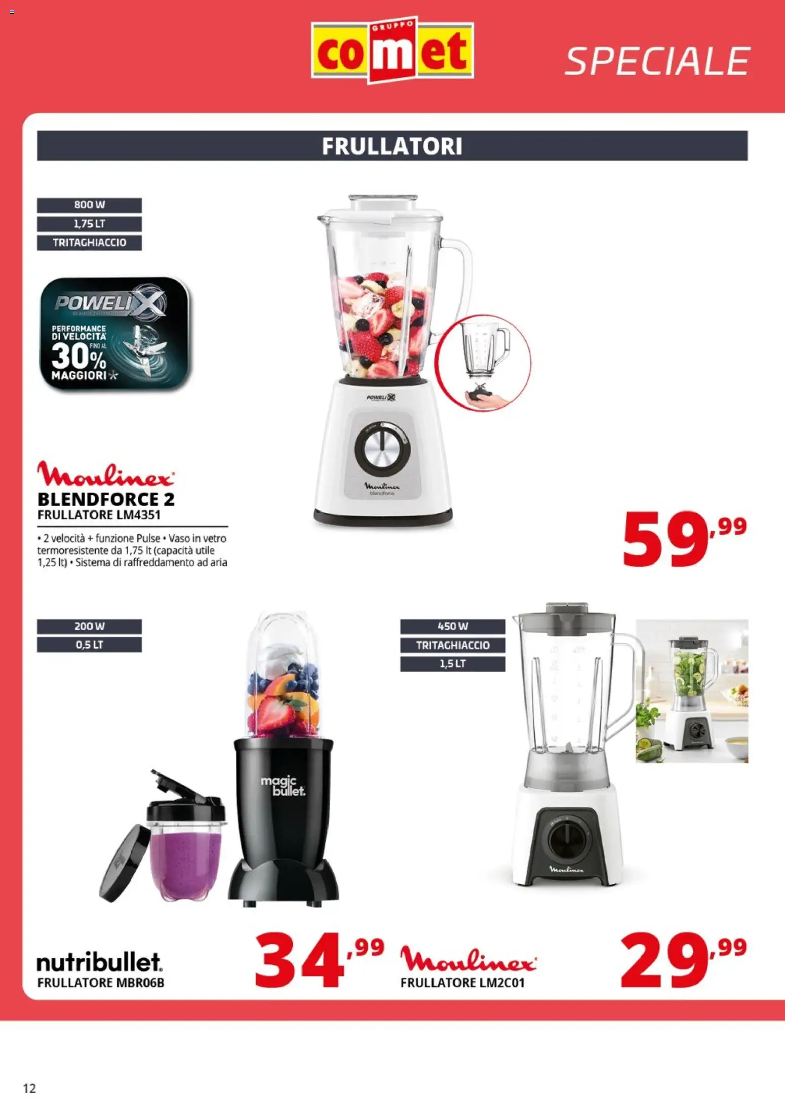 Volantino Comet del 24.04.2026 | Pagina: 12 | Prodotti: Frullatore, Vaso