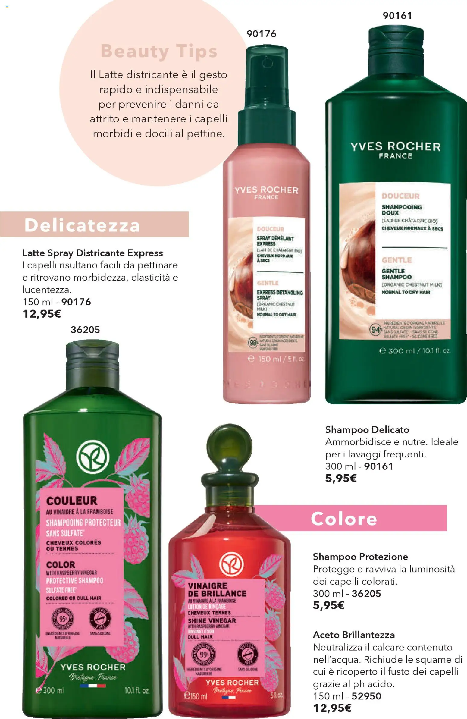 Volantino Yves Rocher del 30.01.2026 | Pagina: 52 | Prodotti: Shampoo, Salmone, Aceto, Silicone