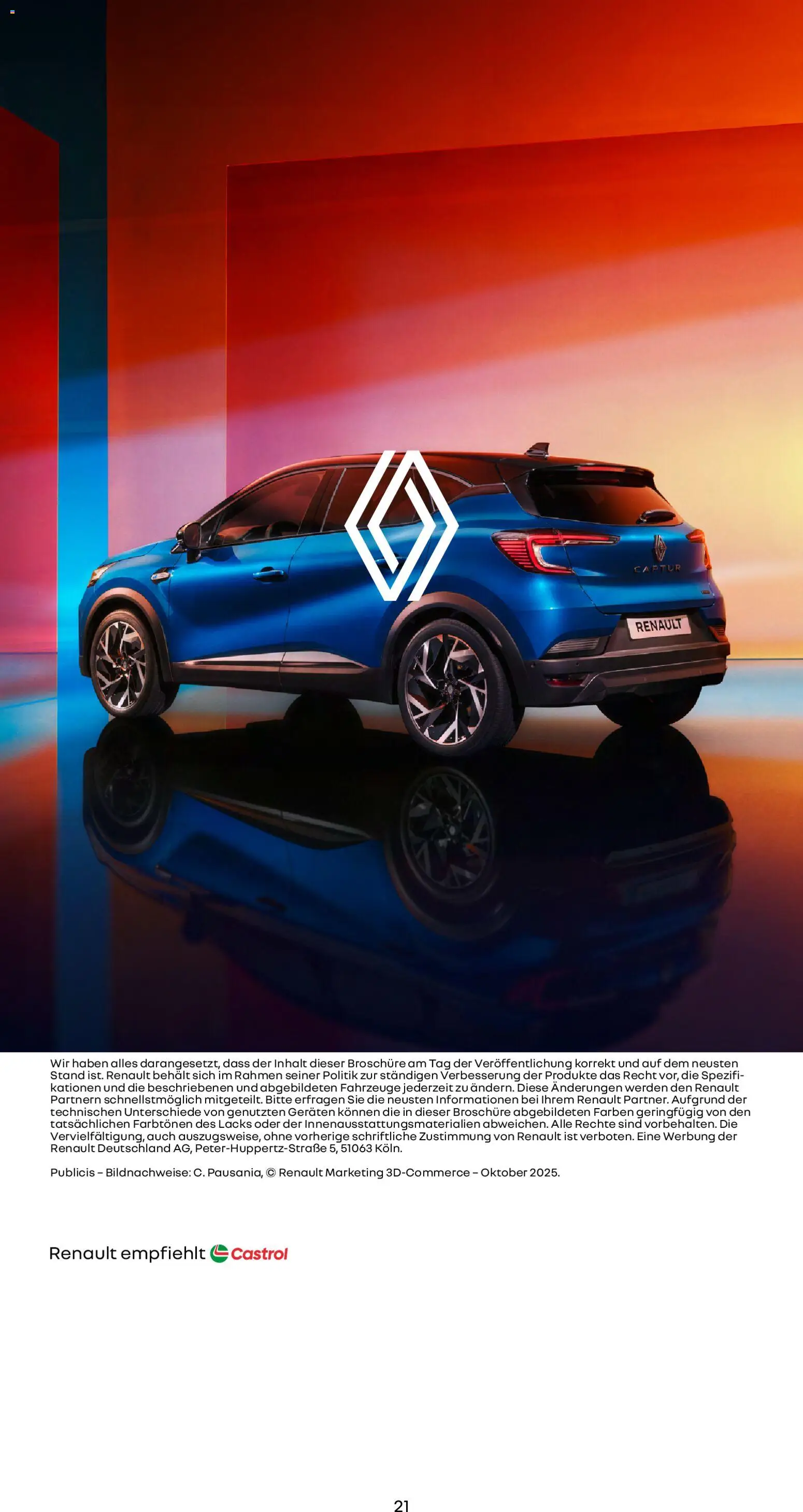Renault Captur – gültig ab 01.10.2025 | Seite: 21