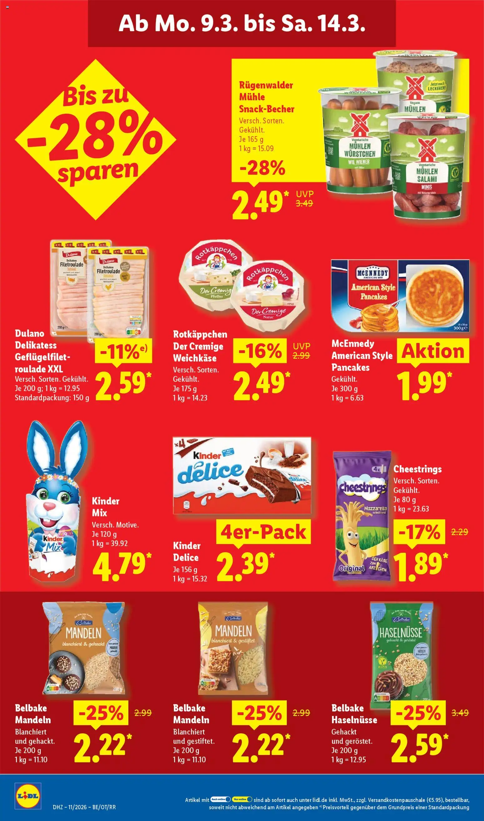 Lidl Prospekt Bernsdorf – gültig ab 09.03.2026 | Seite: 26 | Produkte: Käse, Mozzarella, Rotkäppchen, Salami