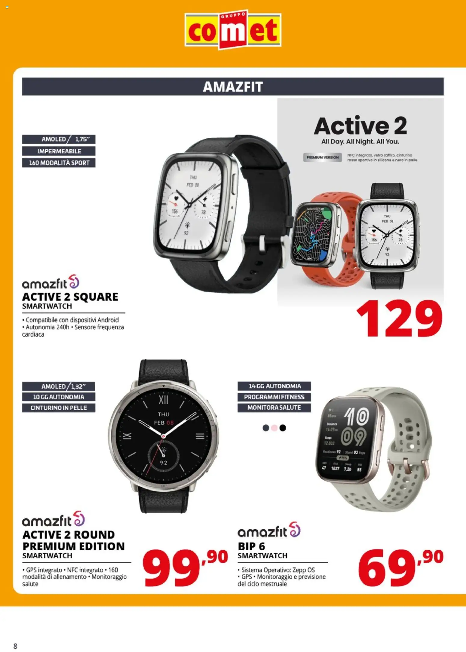 Volantino Comet del 02.01.2026 | Pagina: 8 | Prodotti: Silicone, Smartwatch