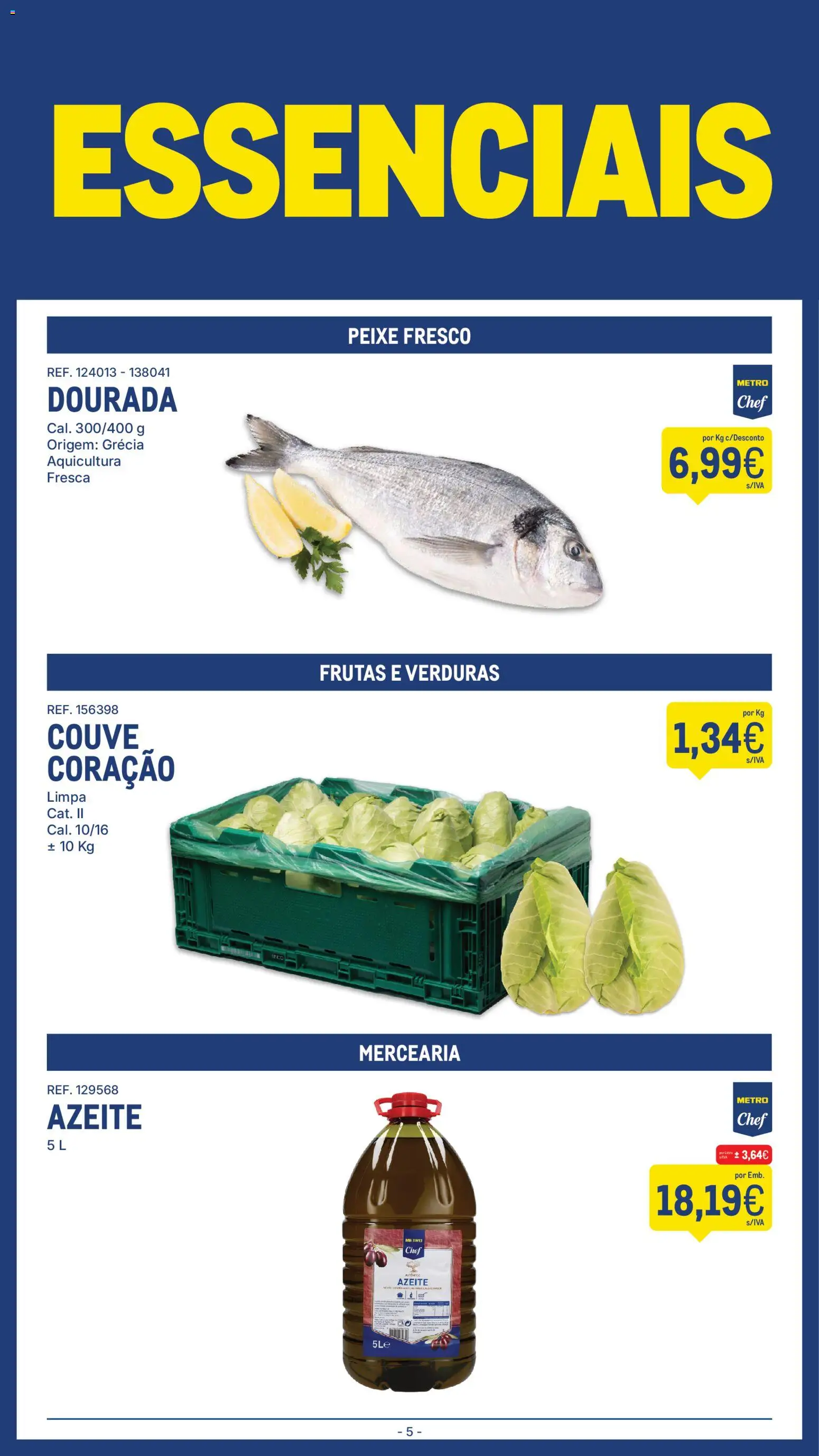 Makro folheto │ válido de 17.02.2026 | Página: 5 | Produtos: Dourada, Azeite, Peixe, Couve