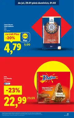 Ofertele Lidl valabile de la 26.01.2026 | Pagină: 49 | Produse: Tort, Salam