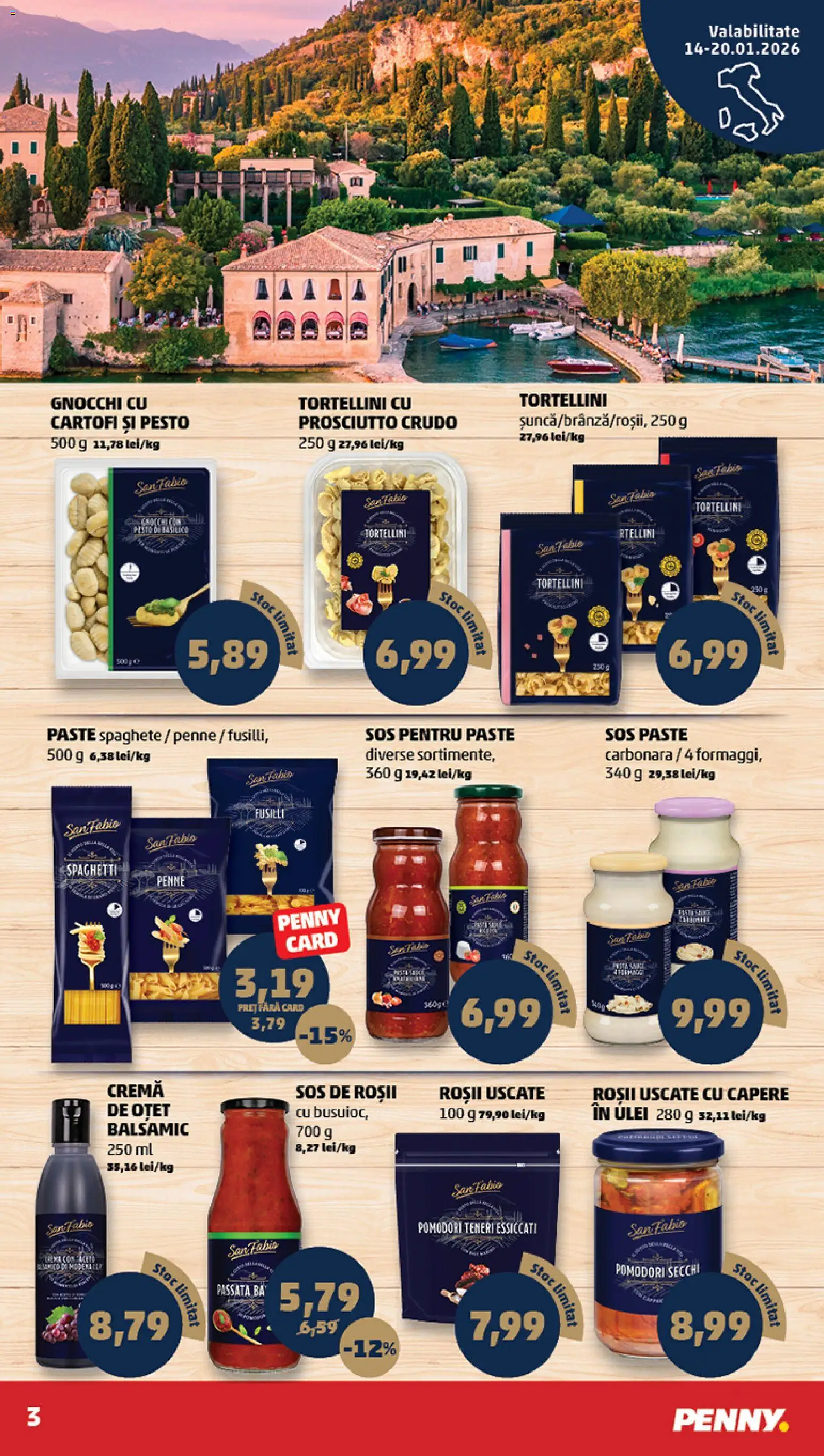 Noul catalog PENNY – valabil de la 14.01.2026 | Pagină: 3 | Produse: Brokoli, Cremă, Roșii, Paste