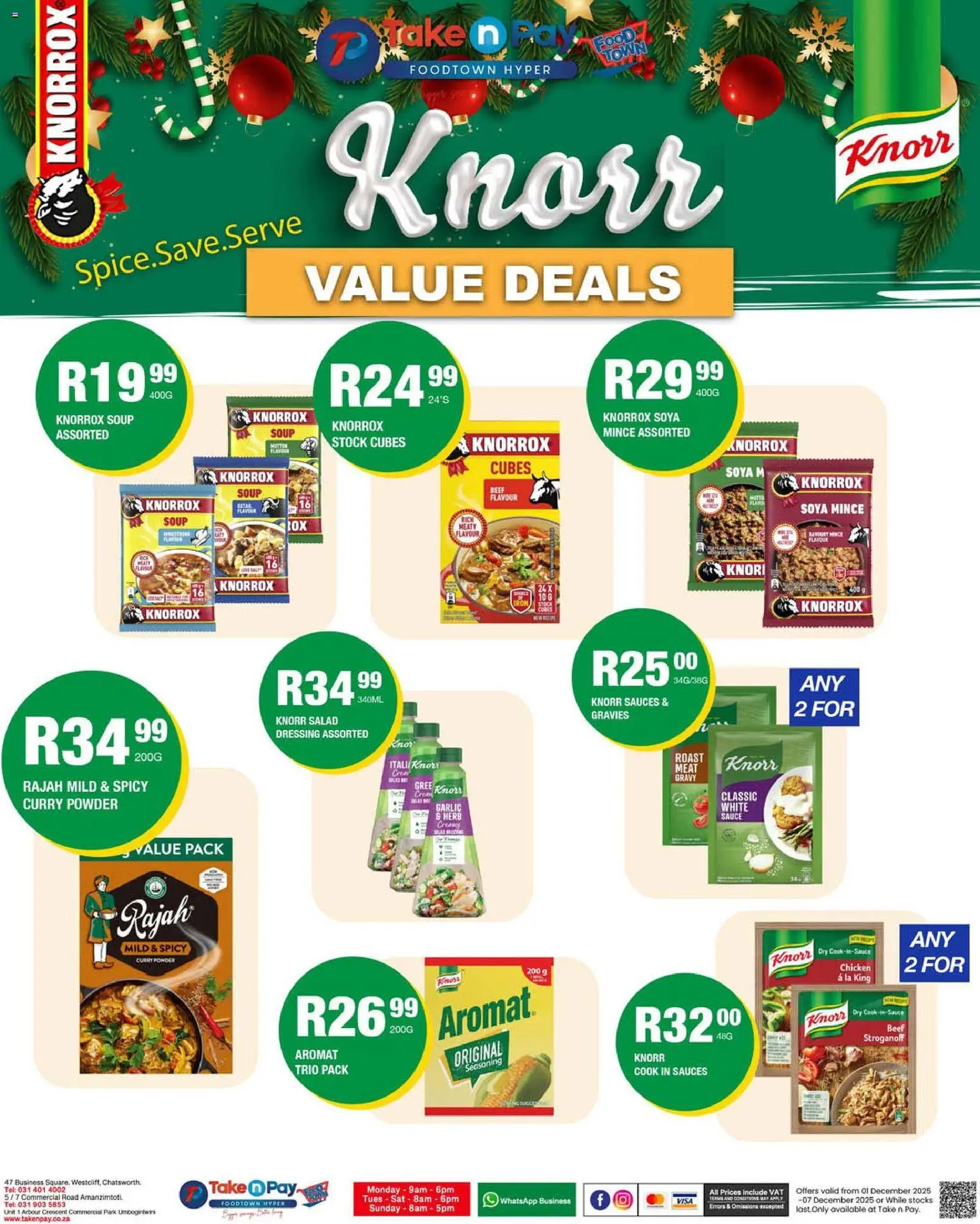 New Take n Pay catalogue – valid from 01.12.2025 | Page: 13 | Products: Beef, Soup, Gravy, Aromat
