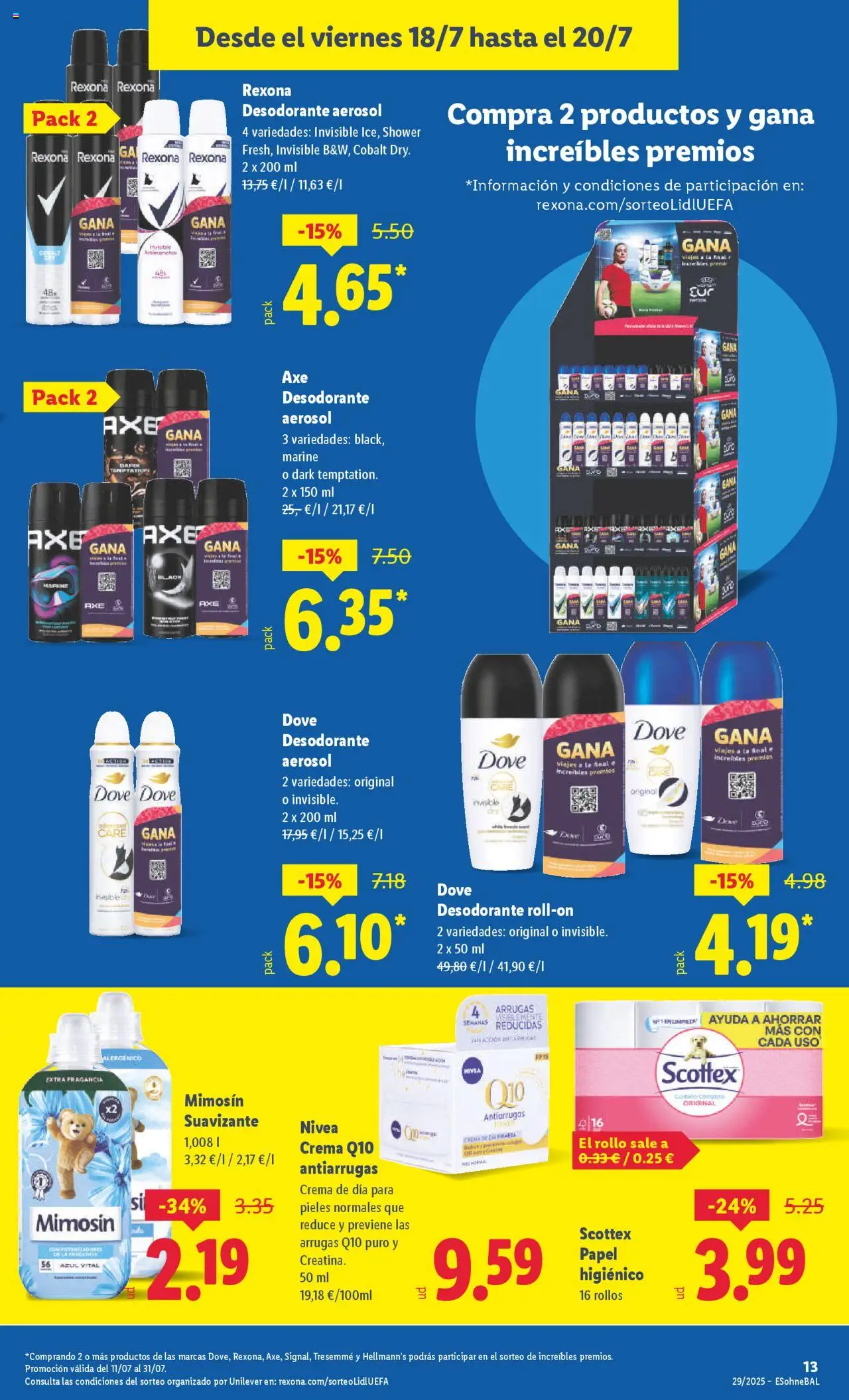 Lidl catálogo MAD │ válido desde el 14.07.2025 | Página: 27 | Productos: Fragancia, Desodorante, Crema, Crema de día