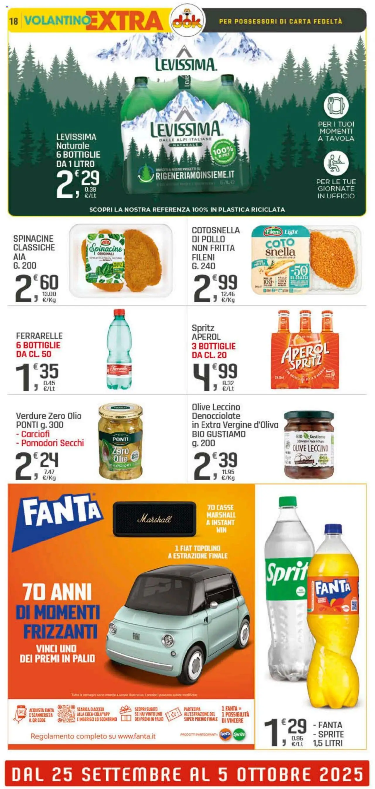 Volantino DOK del 25.09.2025 | Pagina: 18 | Prodotti: Pollo, Carciofi, Fanta, Pomodori secchi