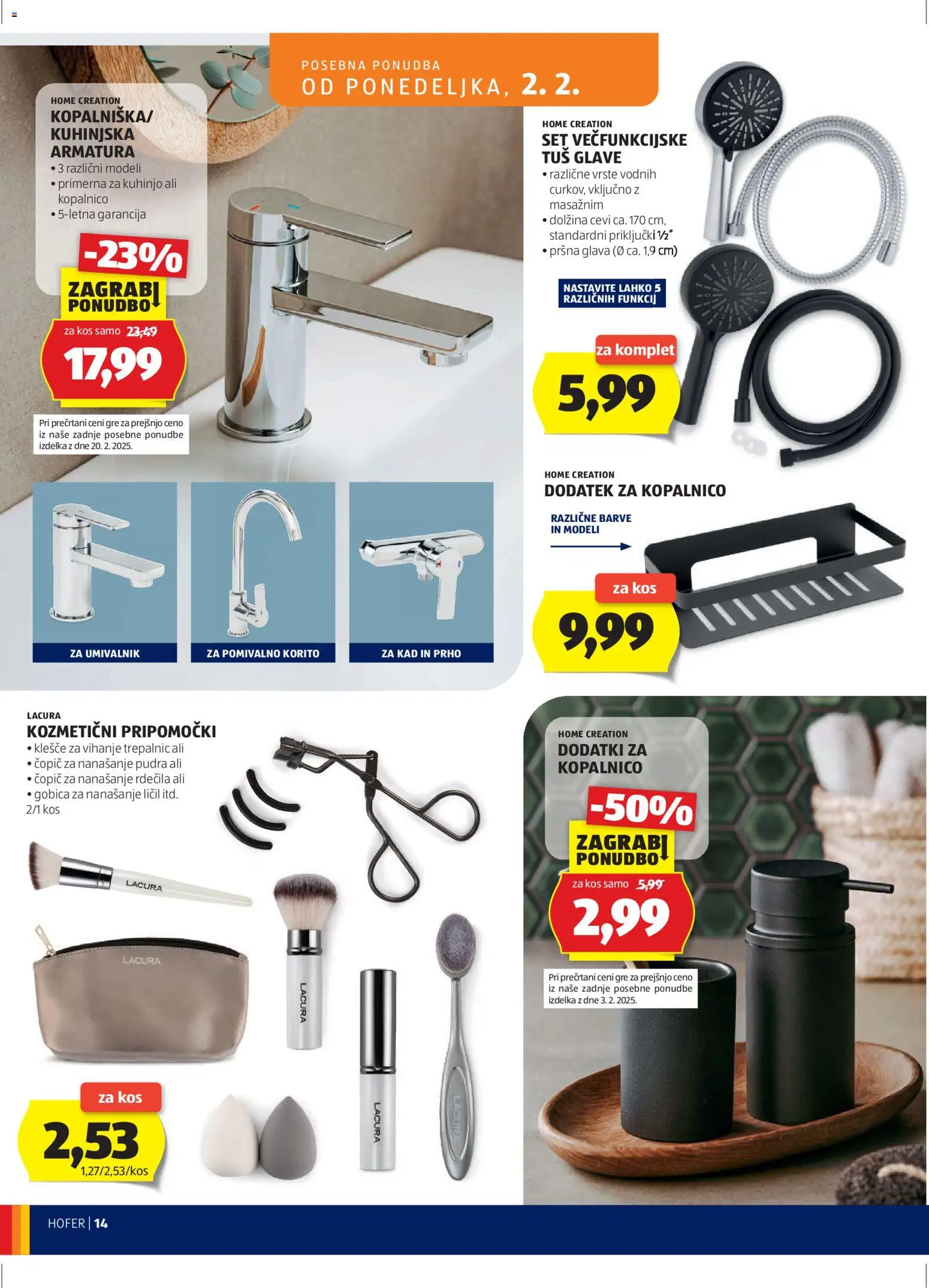 Hofer SI katalog | vrijedi od 28.01.2026 | Stranica: 14 | Proizvodi: Tuš