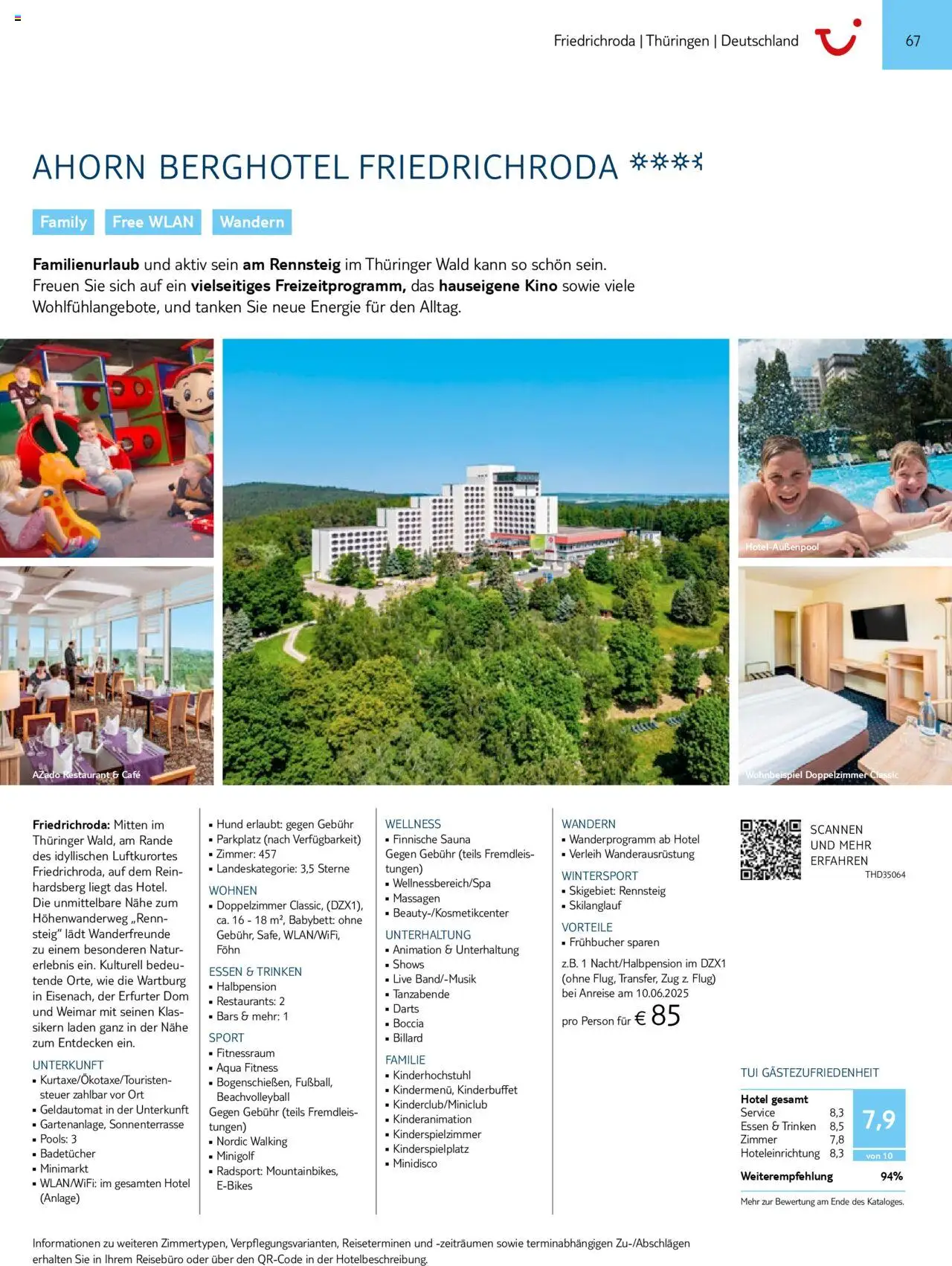 Aida - Urlaub mit eigener Anreise 2025/26 – gültig ab 01.11.2024 | Seite: 67 | Produkte: Babybett, Walking, Föhn