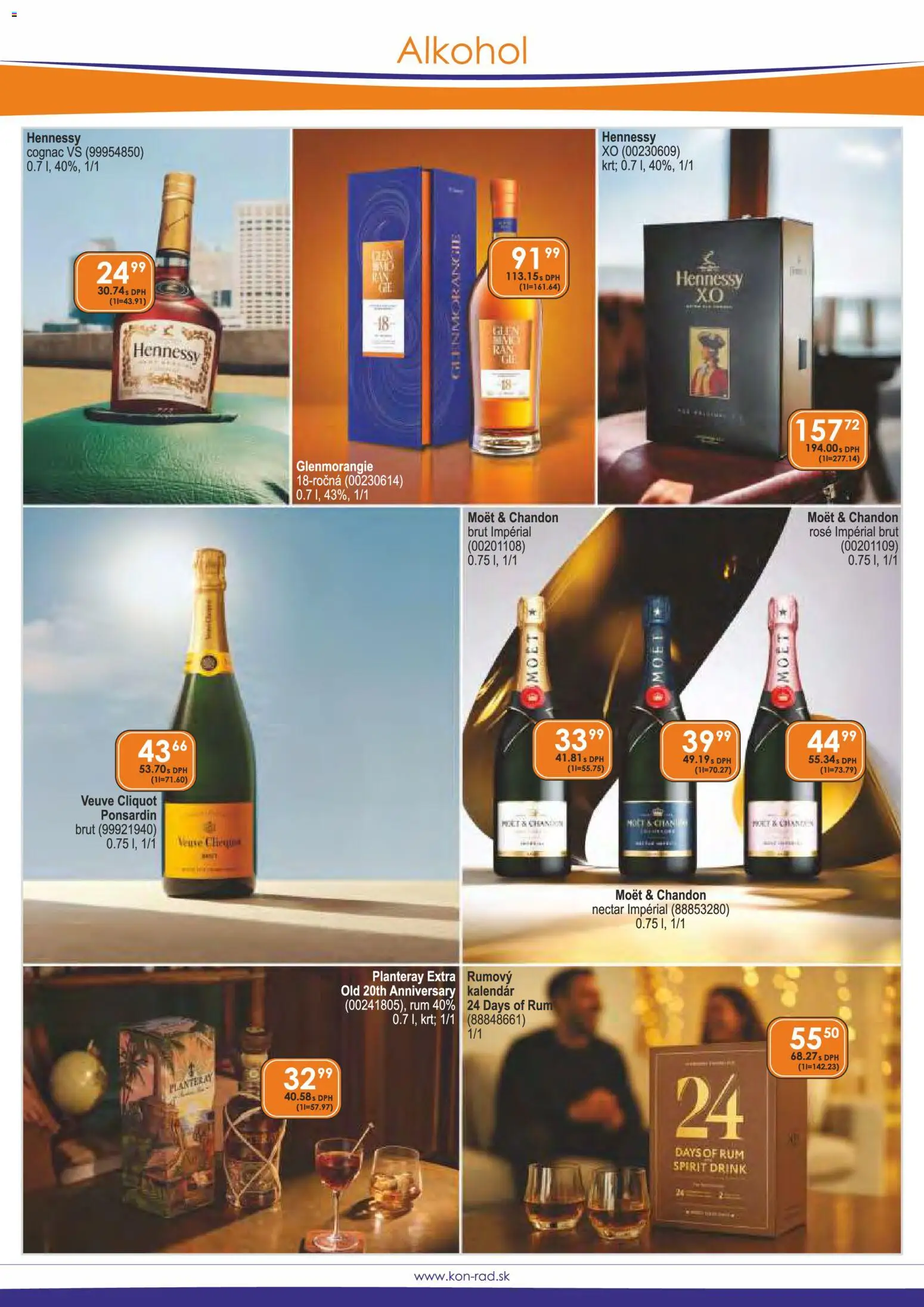 Nové KON - RAD akcie – leták je platný od 01.11.2025 | Strana: 13 | Produkty: Alkohol, Rum, Hennessy