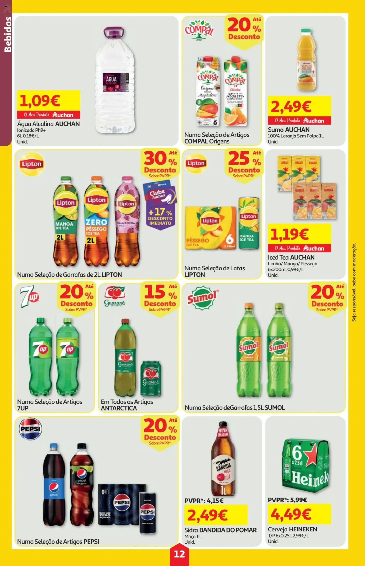 Minipreço folheto │ válido de 04.12.2025 | Página: 12 | Produtos: Agua, Maça, Sumo, Açúcar