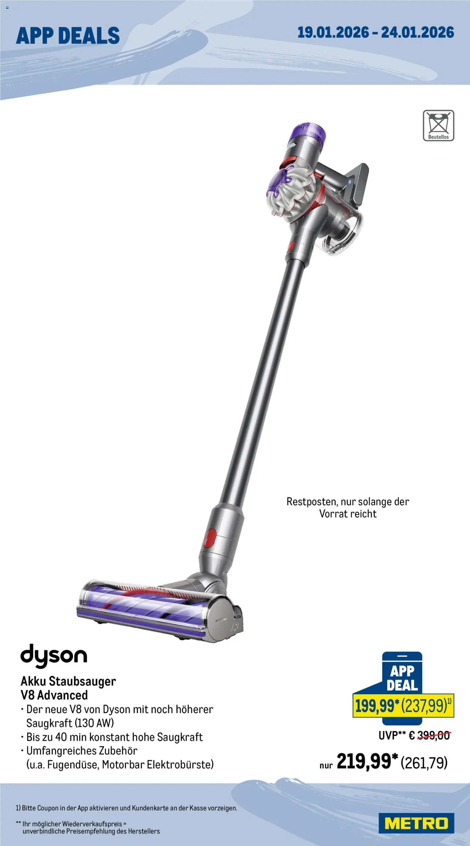 Metro App Deals – gültig ab 19.01.2026 | Seite: 3 | Produkte: Dyson, Staubsauger