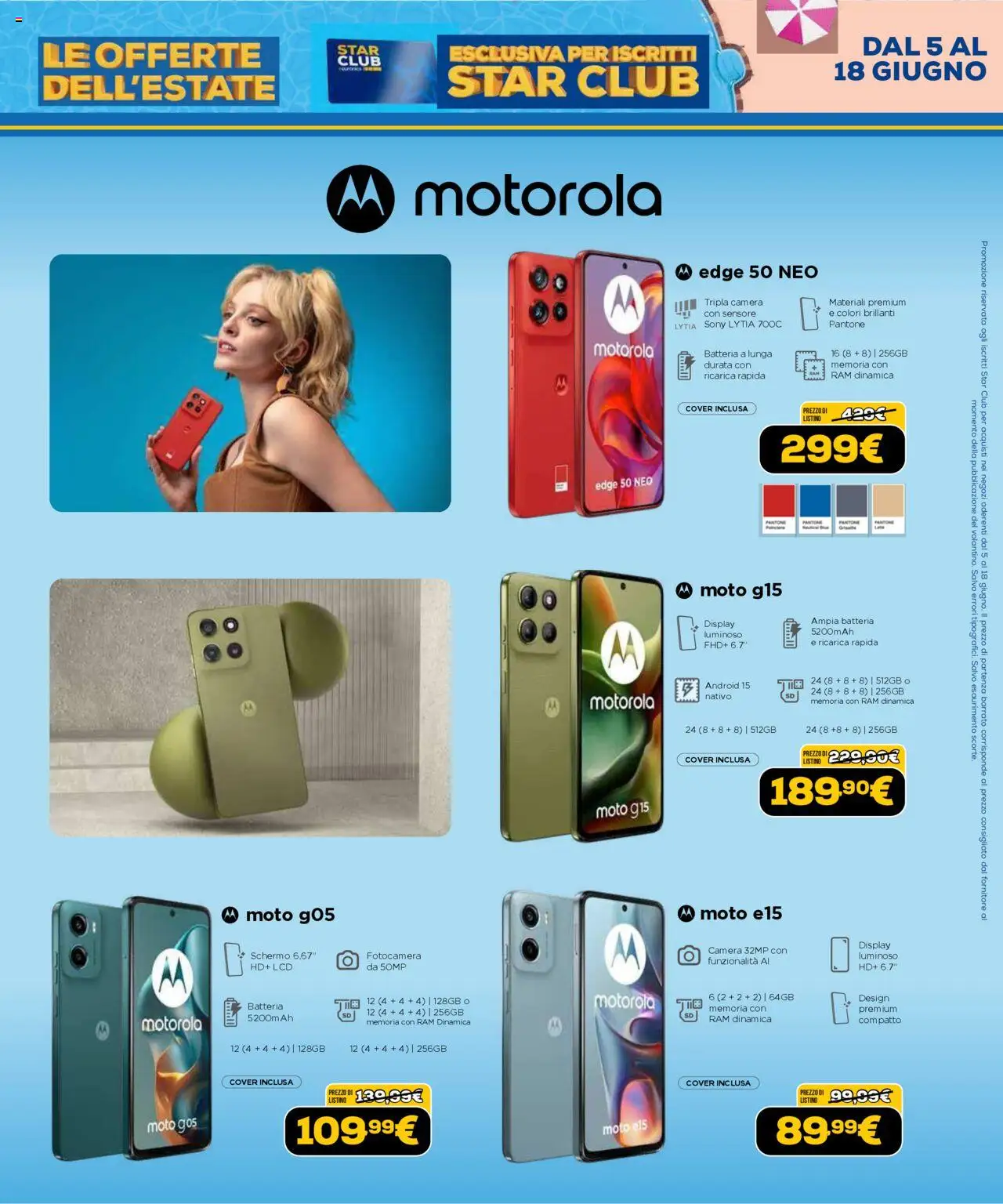 Volantino Euronics del 05.06.2025 | Pagina: 5 | Prodotti: Schermo, Fotocamera, Batteria