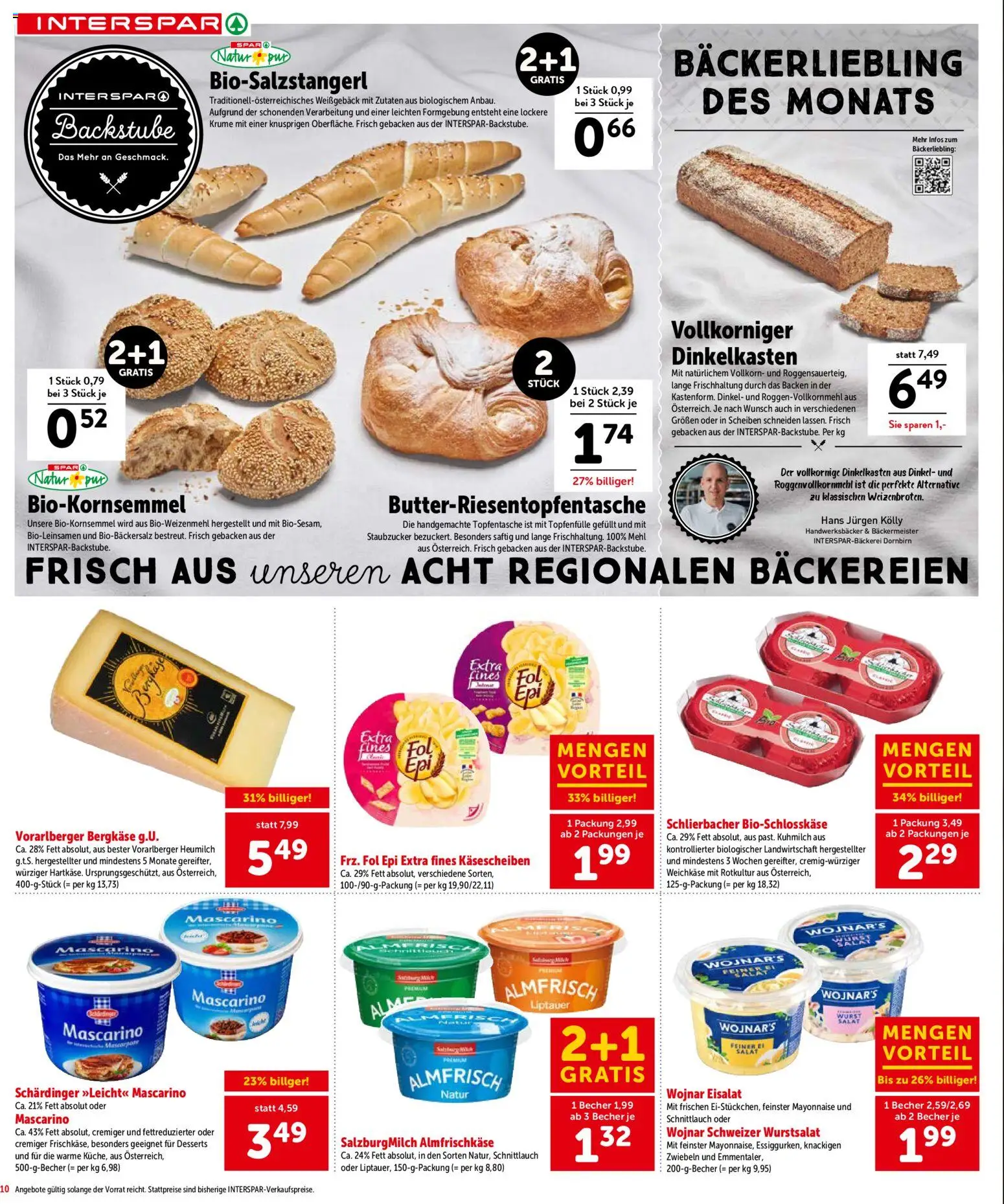 Interspar Flugblatt - Steiermark gültig ab 15.01.2026 | Seite: 11 | Produkte: Salat, Zwiebeln, Mayonnaise, Wurst