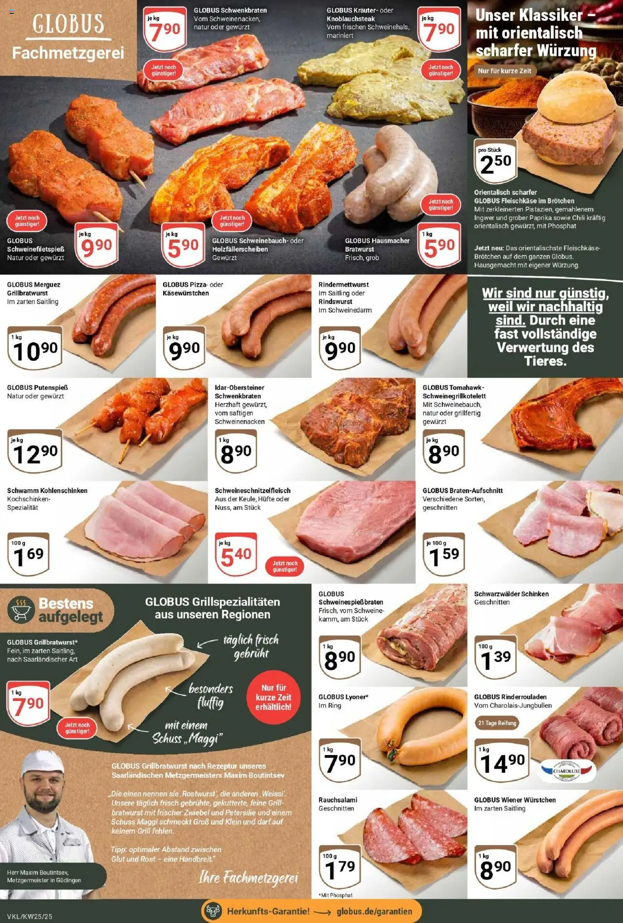 Globus prospekt Völklingen	 - gültig ab dem 15.06.2025 | Seite: 10 | Produkte: Rinderrouladen, Wiener wurstchen, Chili, Petersilie