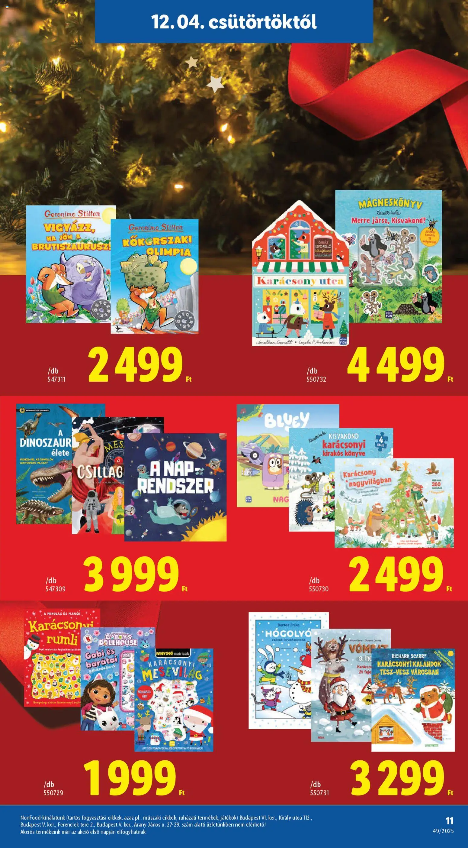 Lidl akciós ujság - amely érvényes a következő dátumtól: 04.12.2025 | Oldal: 11 | Termékek: Játékok