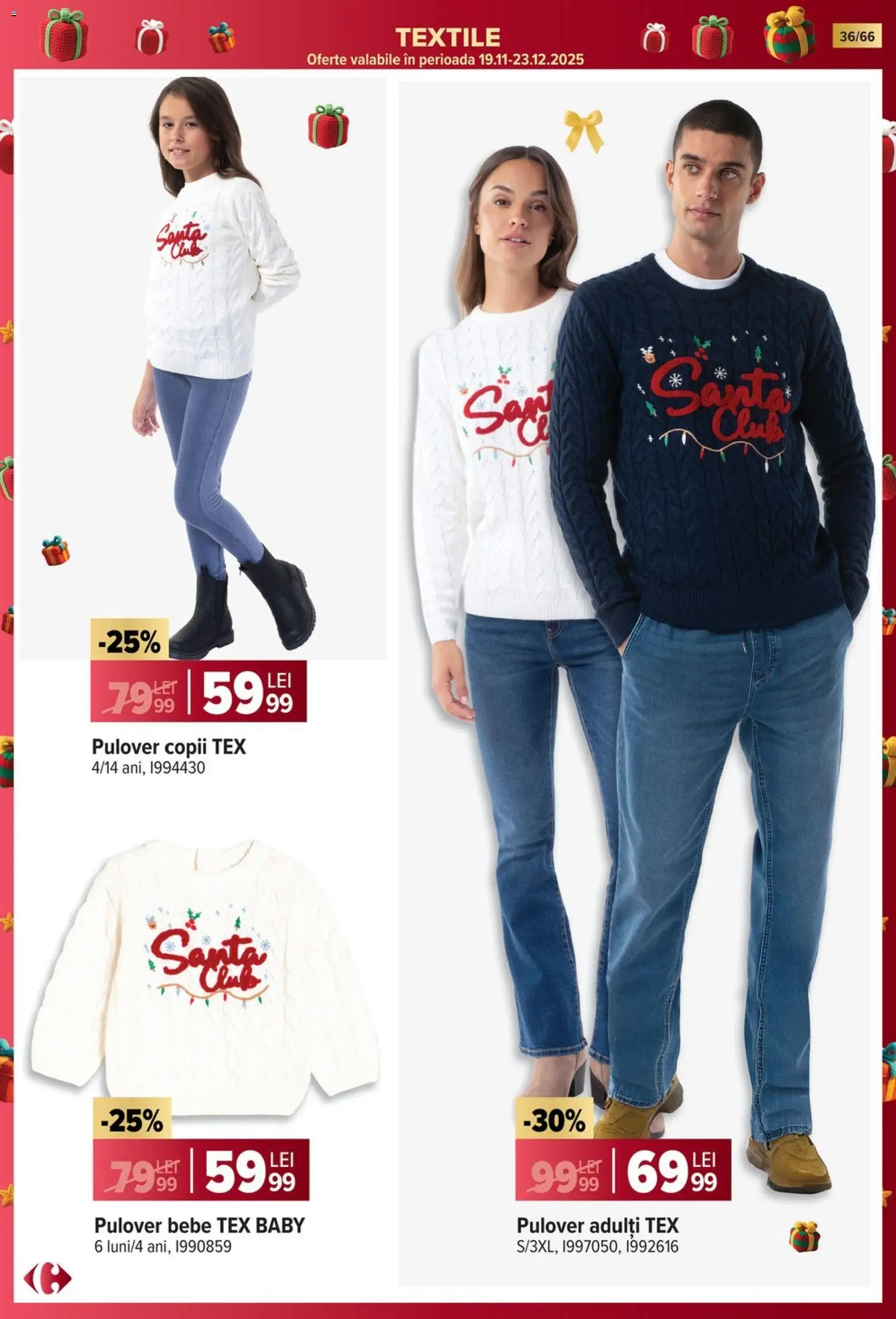 Noul catalog Carrefour – valabil de la 19.11.2025 | Pagină: 36 | Produse: Pulover